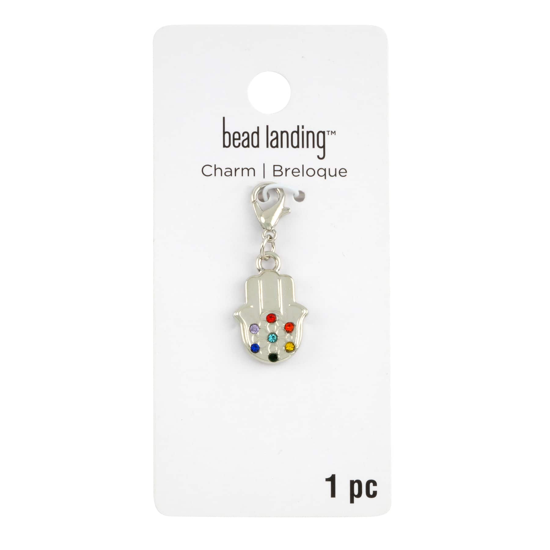 12 Pack: Rhodium Hamsa Charm by Bead Landing&#x2122;