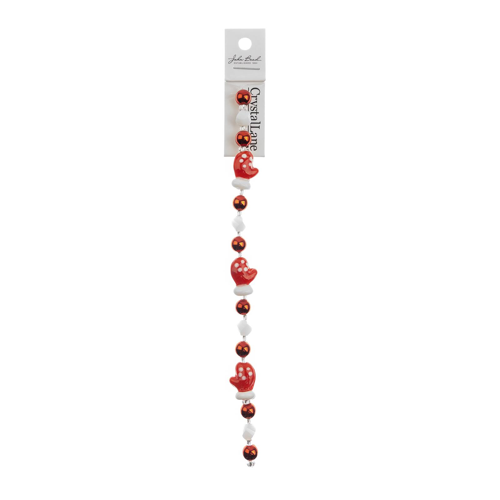 Crystal Lane DIY 7" Lampwork Designer Holiday Glass Bead Strand