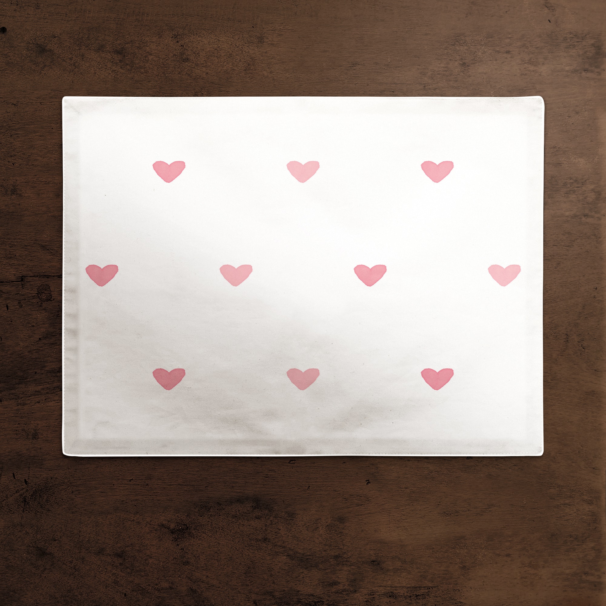 Simple Heart Pattern 18" x 14" Cotton Twill Placemat