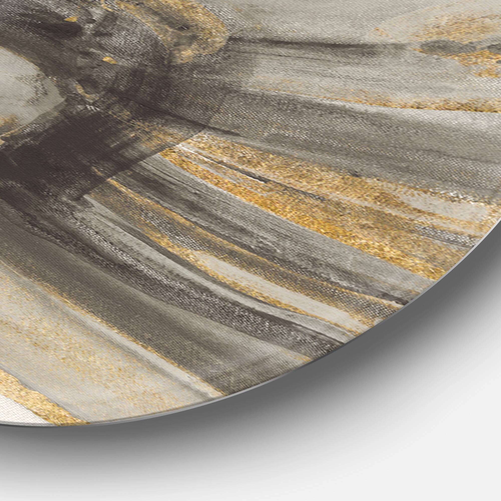 Designart - Glam Gold Canion - Glam Metal Circle Wall Art