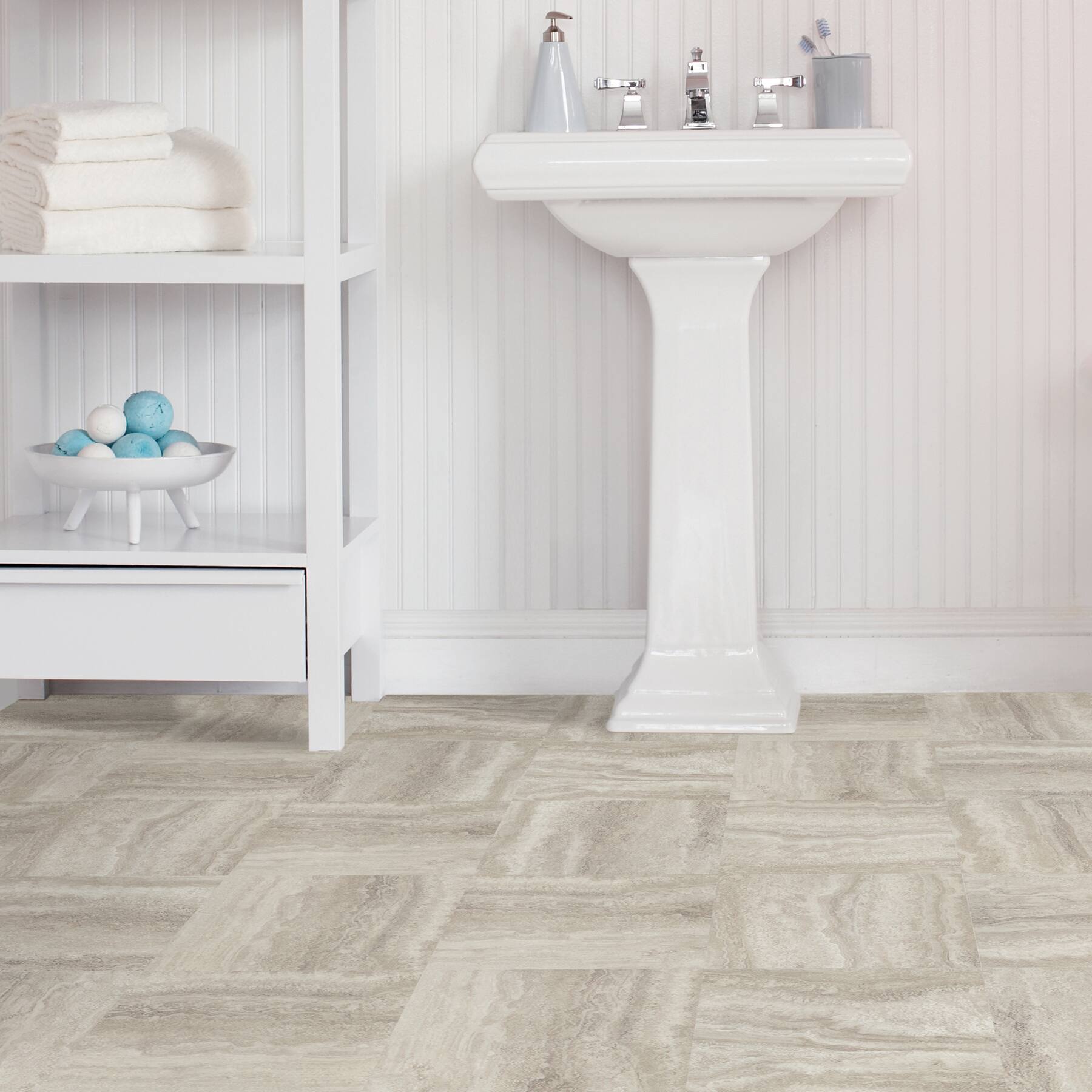 FloorPops Platinum Peel & Stick Floor Tiles