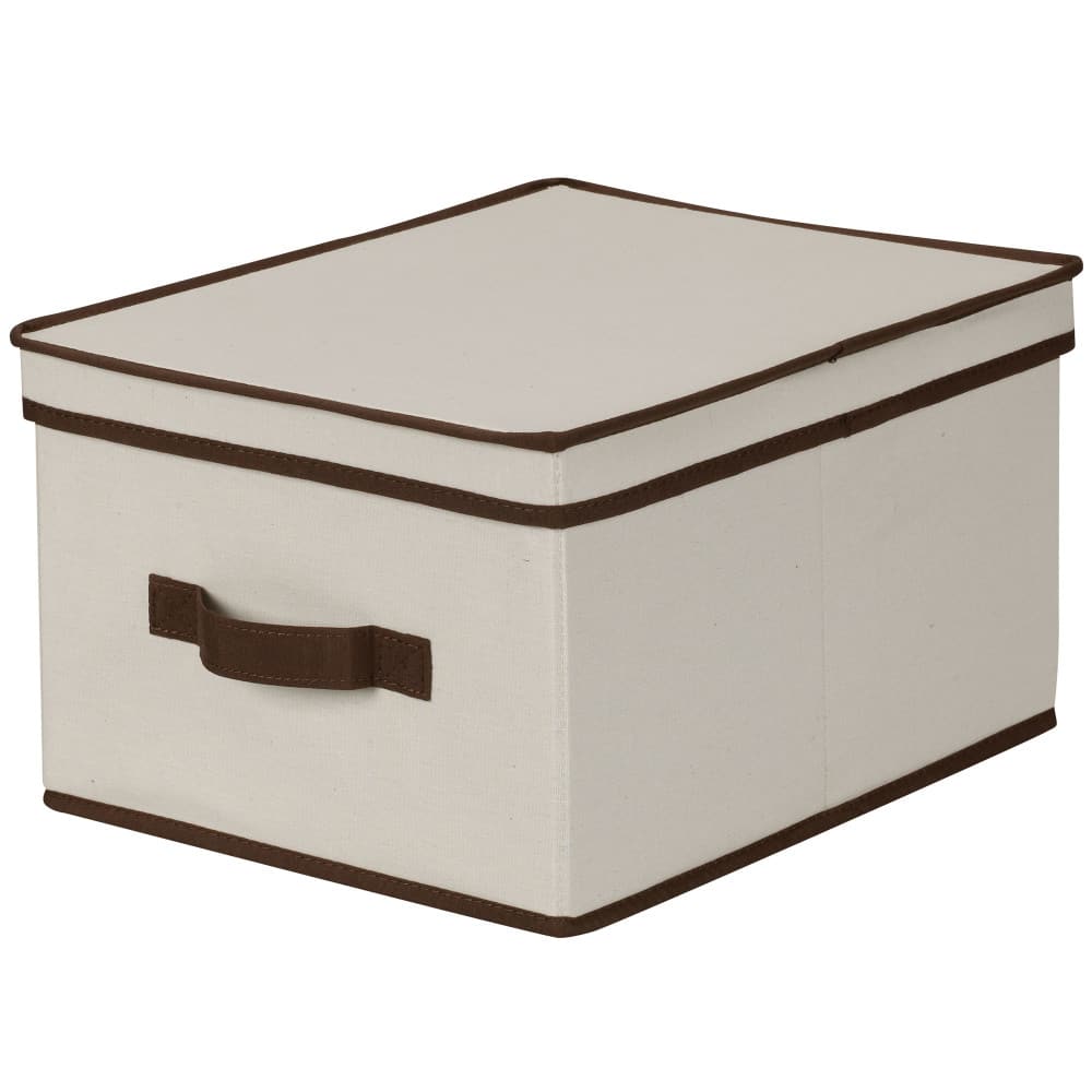 Household Essentials Canvas Storage Box with Lid