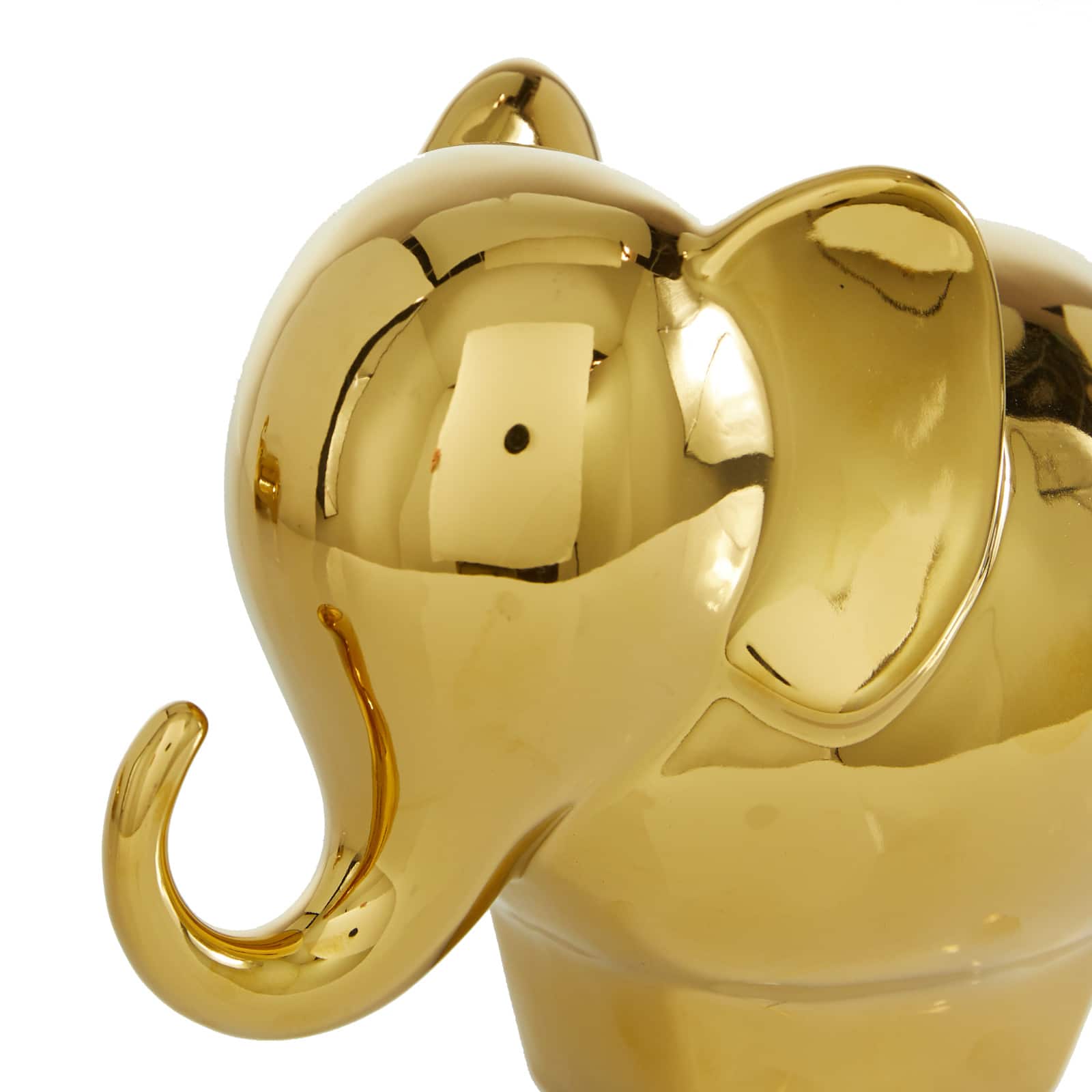 7" Gold Contemporary Elephant Sculpture Set