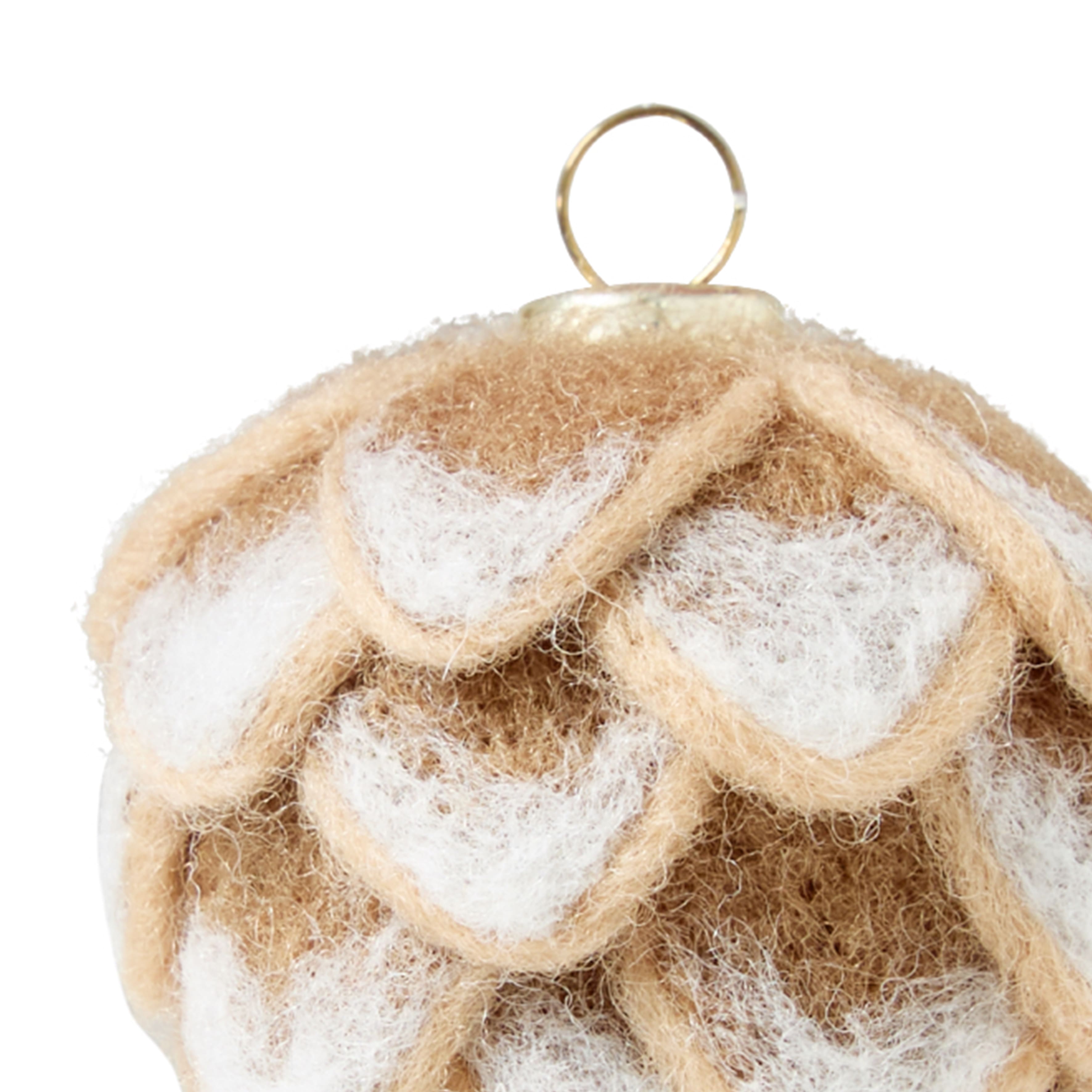 Christmas Frosted Pinecone Ornament Felting Kit by Loops &#x26; Threads&#xAE;