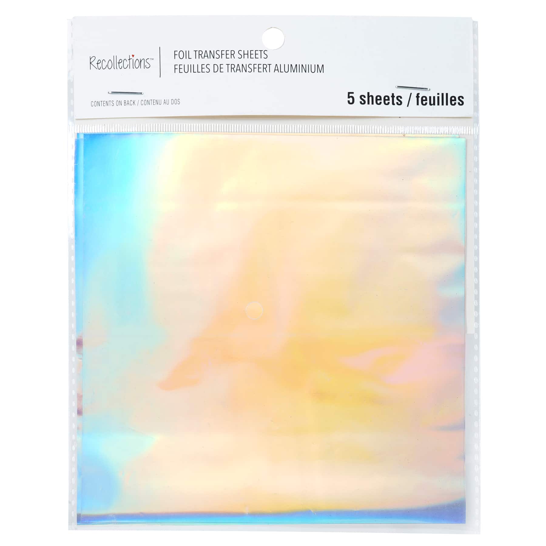 Recollections 5.5 x 5.5 Holographic Foil Transfer Sheets - 5 ct