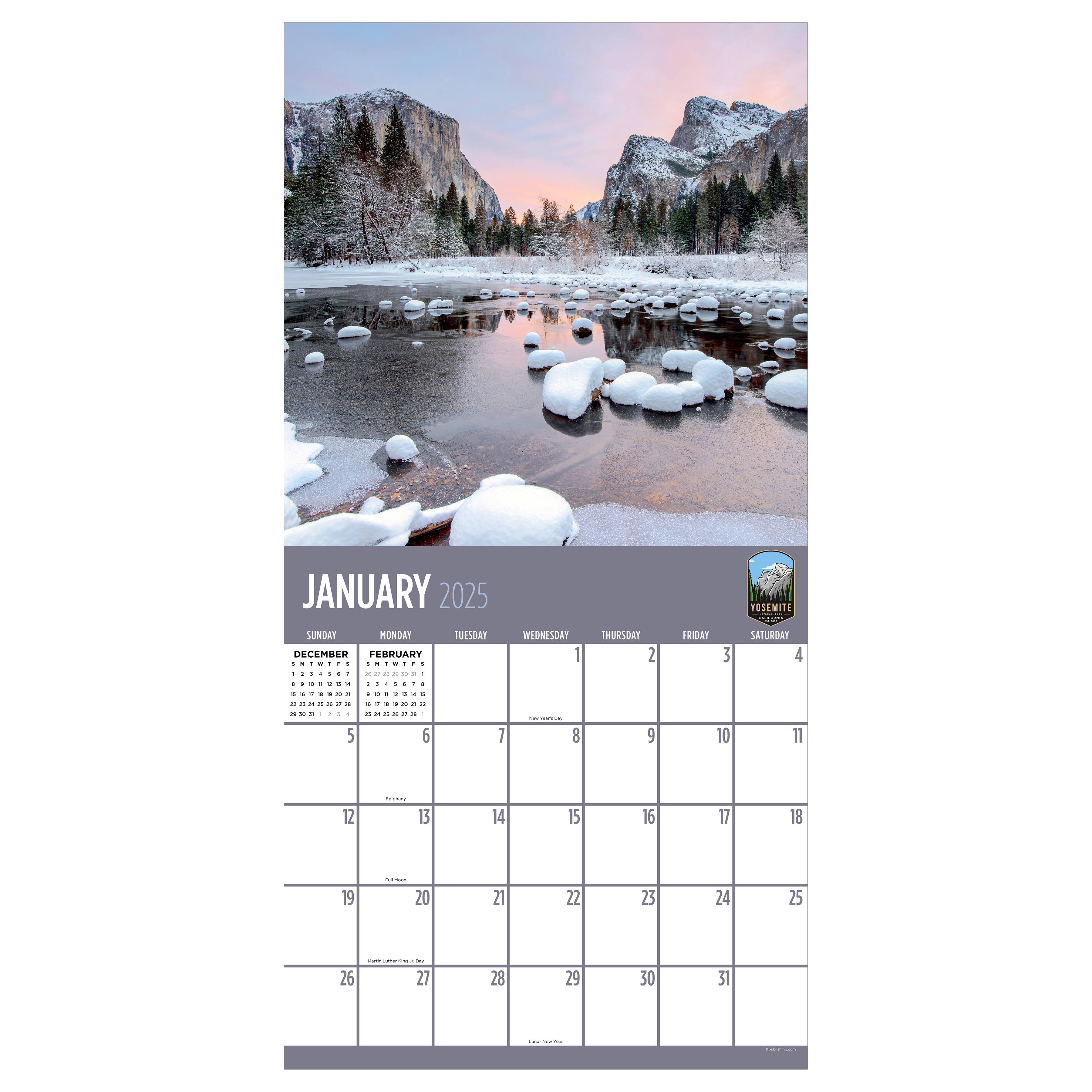 TF Publishing 2025 National Parks Wall Calendar
