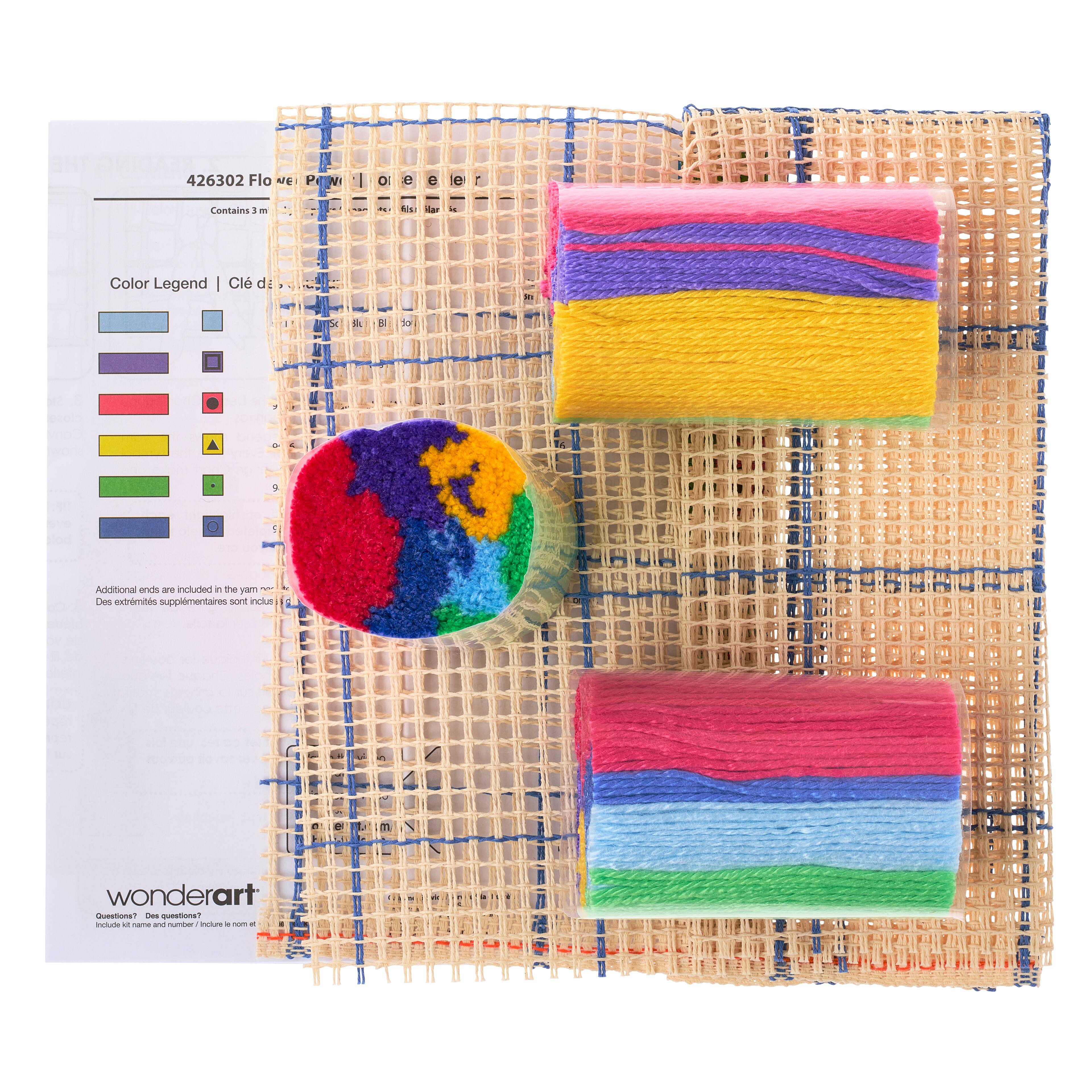 WonderArt® Shaggy Flower Power Latch Hook Kit