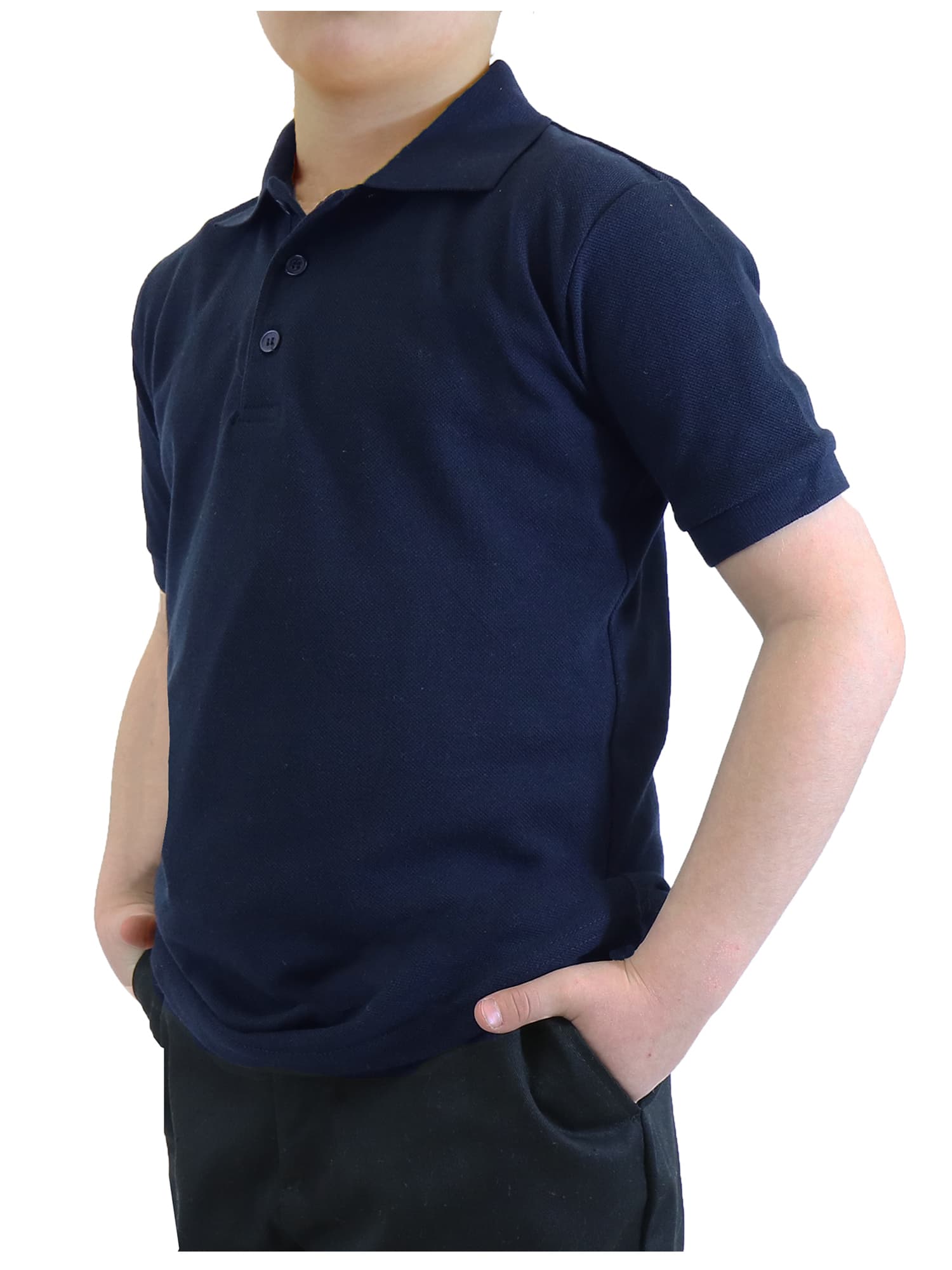 Galaxy By Harvic School Uniform Short Sleeve Boy's Pique Polo Shirt