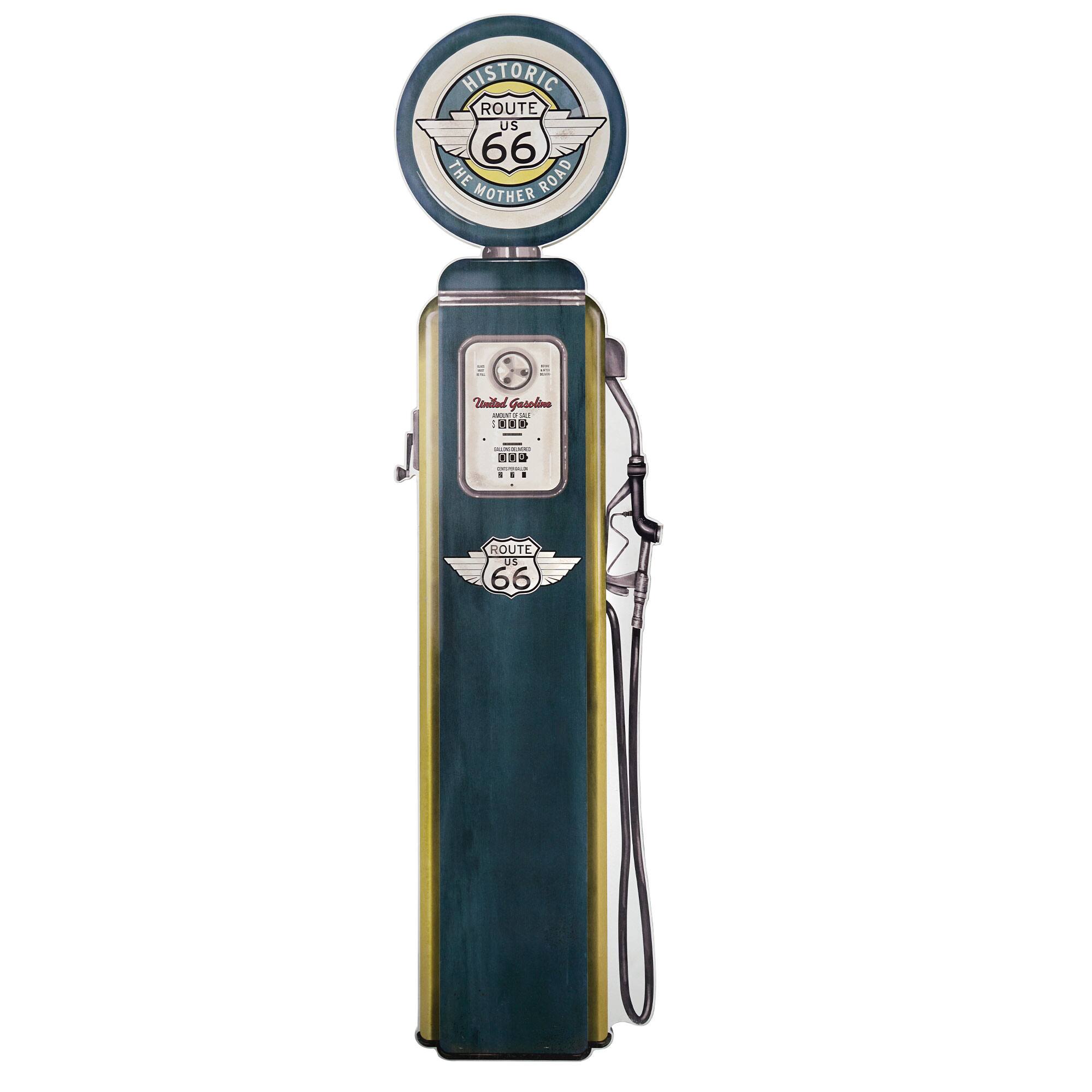 American Art D&#xE9;cor&#x2122; 60.5&#x22; Licensed Historic Route 66 Gas Pump Plaque Wall D&#xE9;cor