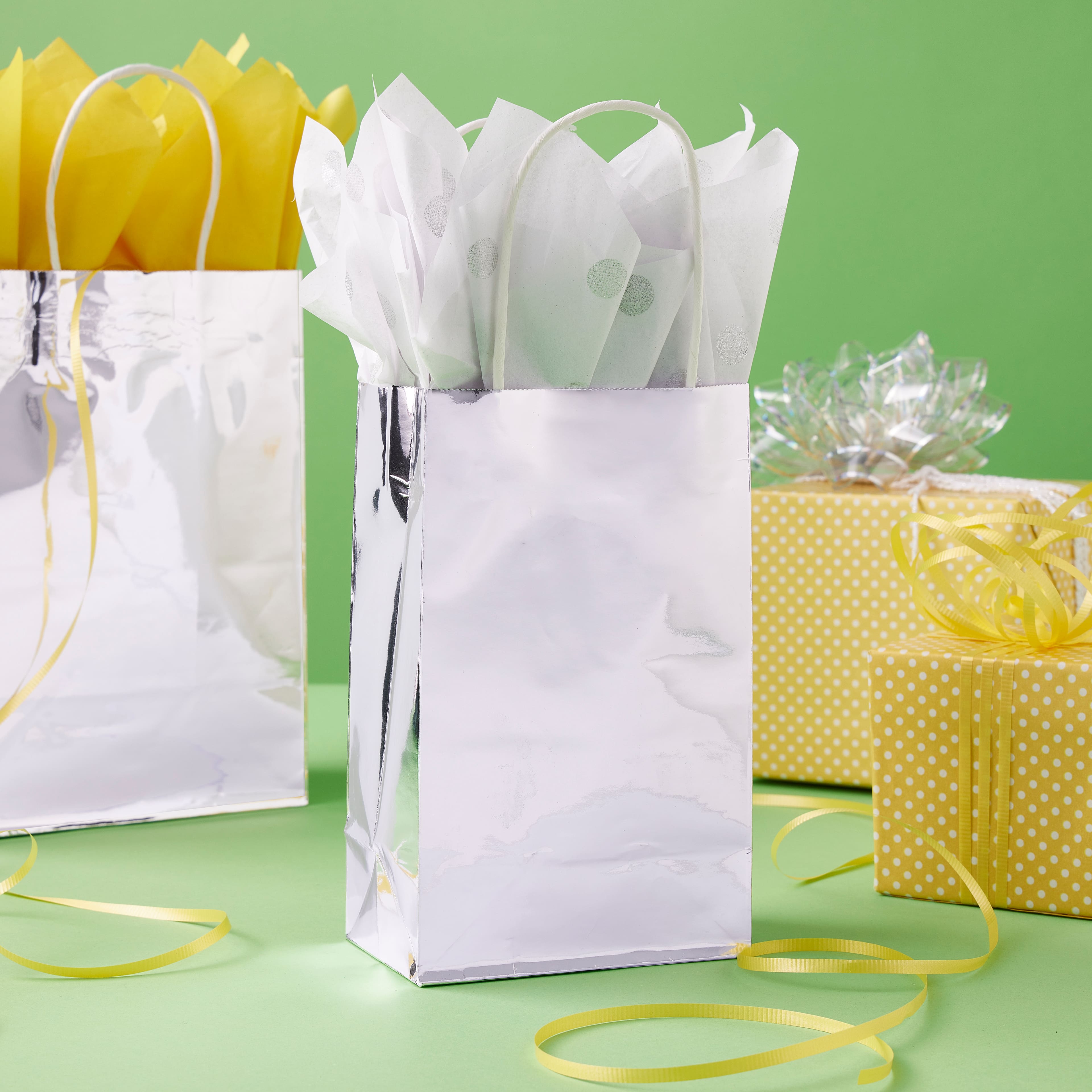 Small Silver Gift Bag Value Pack by Celebrate It&#x2122;