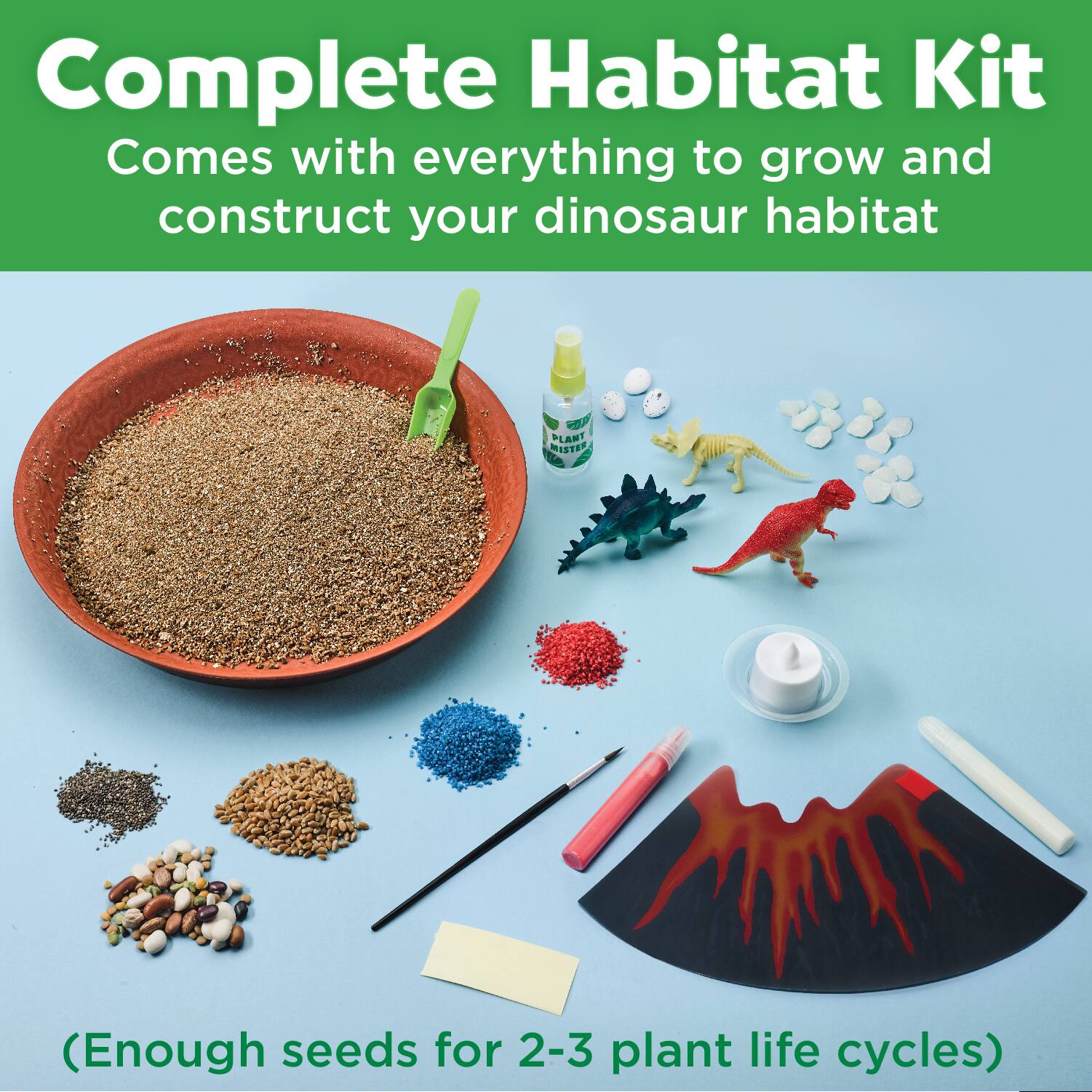 Creativity for Kids Grow N&#x27; Glow Dinosaur Habitat Kit