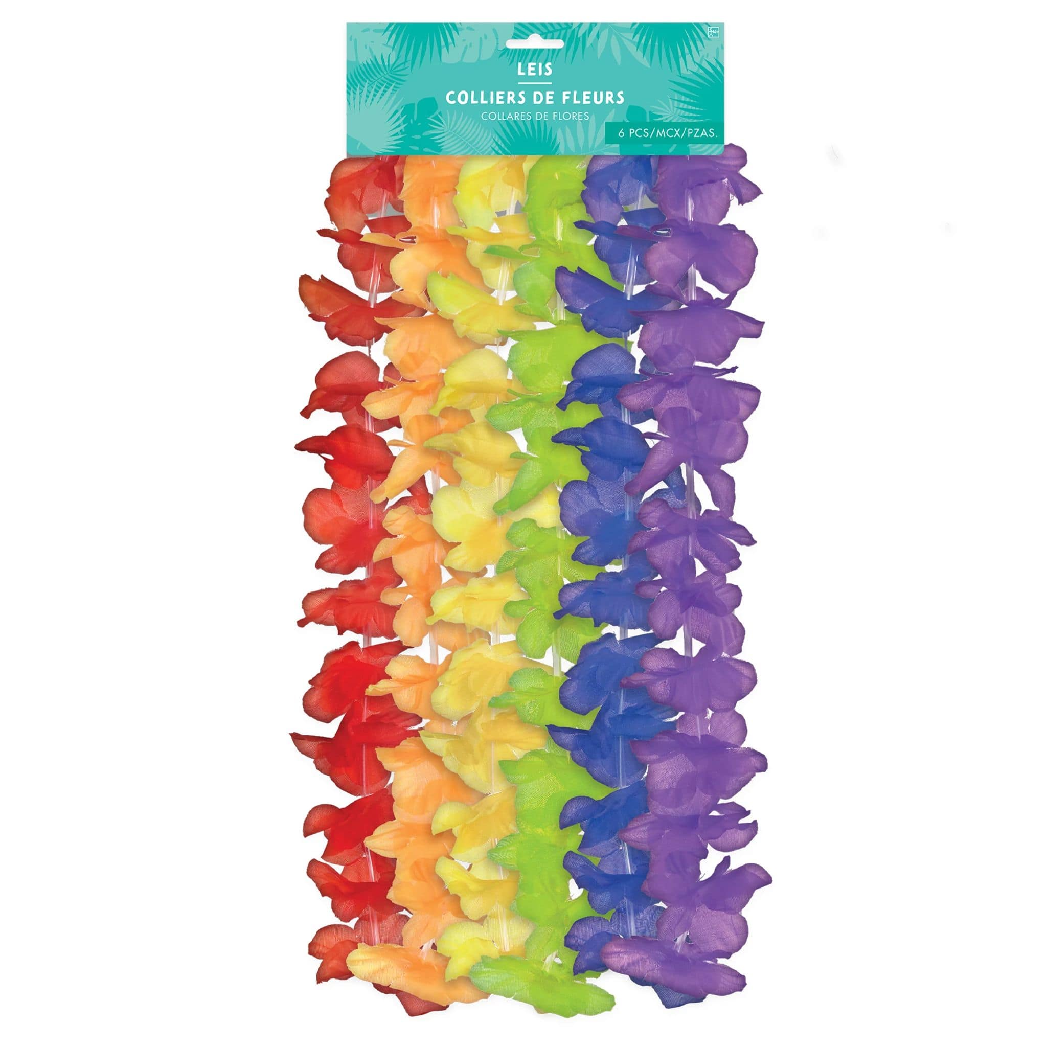 Summer Luau Floral Leis Rainbow Value Pack