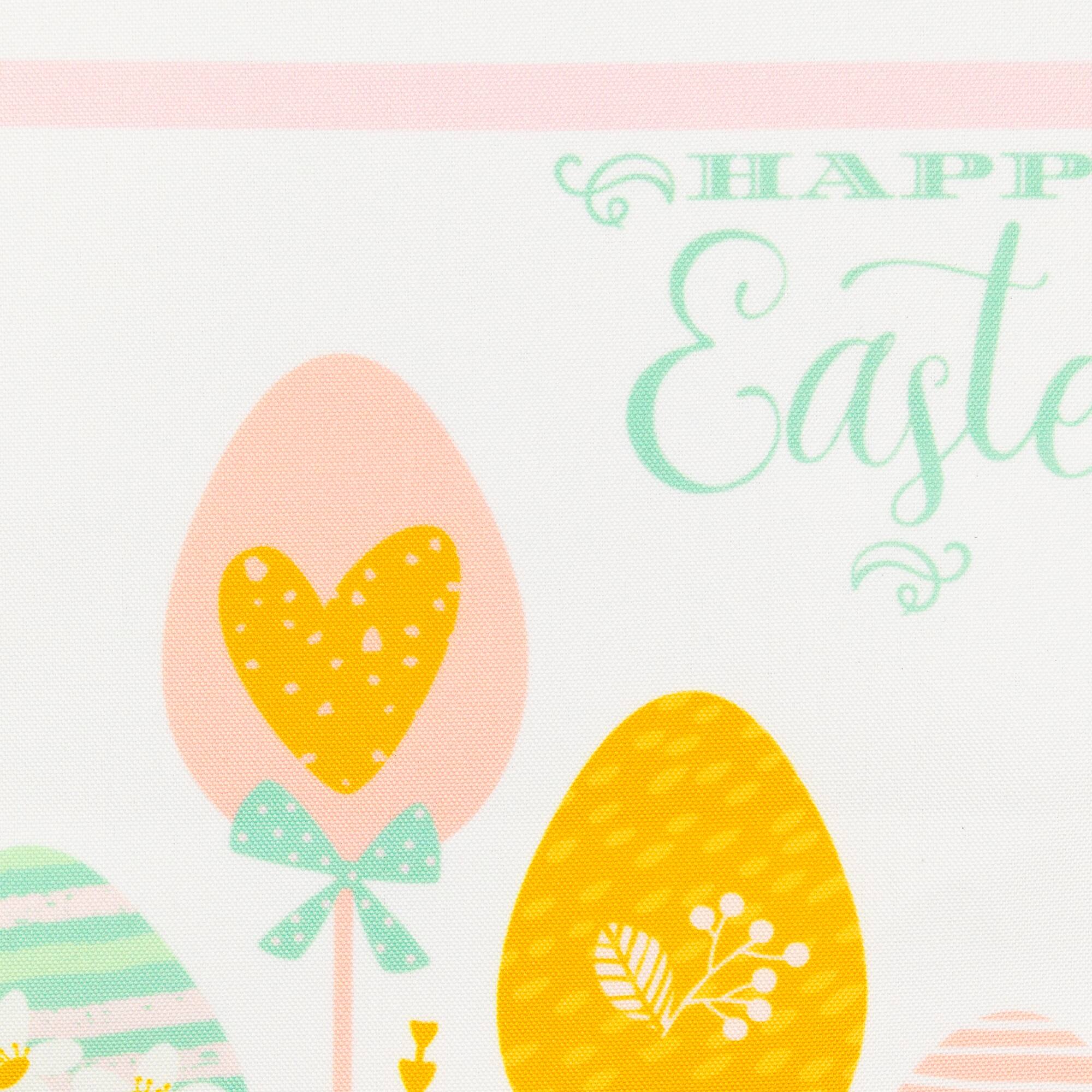 72&#x22; Pastel Happy Easter Striped Table Runner