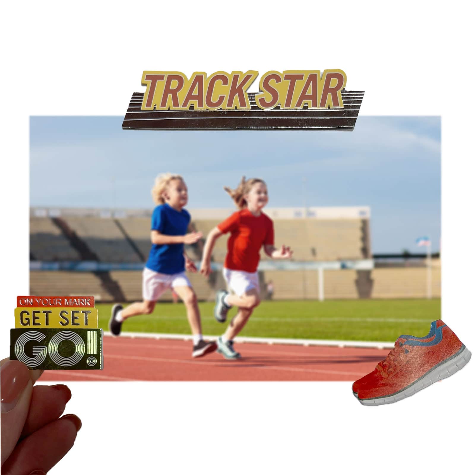 12 Pack: Track Star Dimensional Stickers by Recollections™