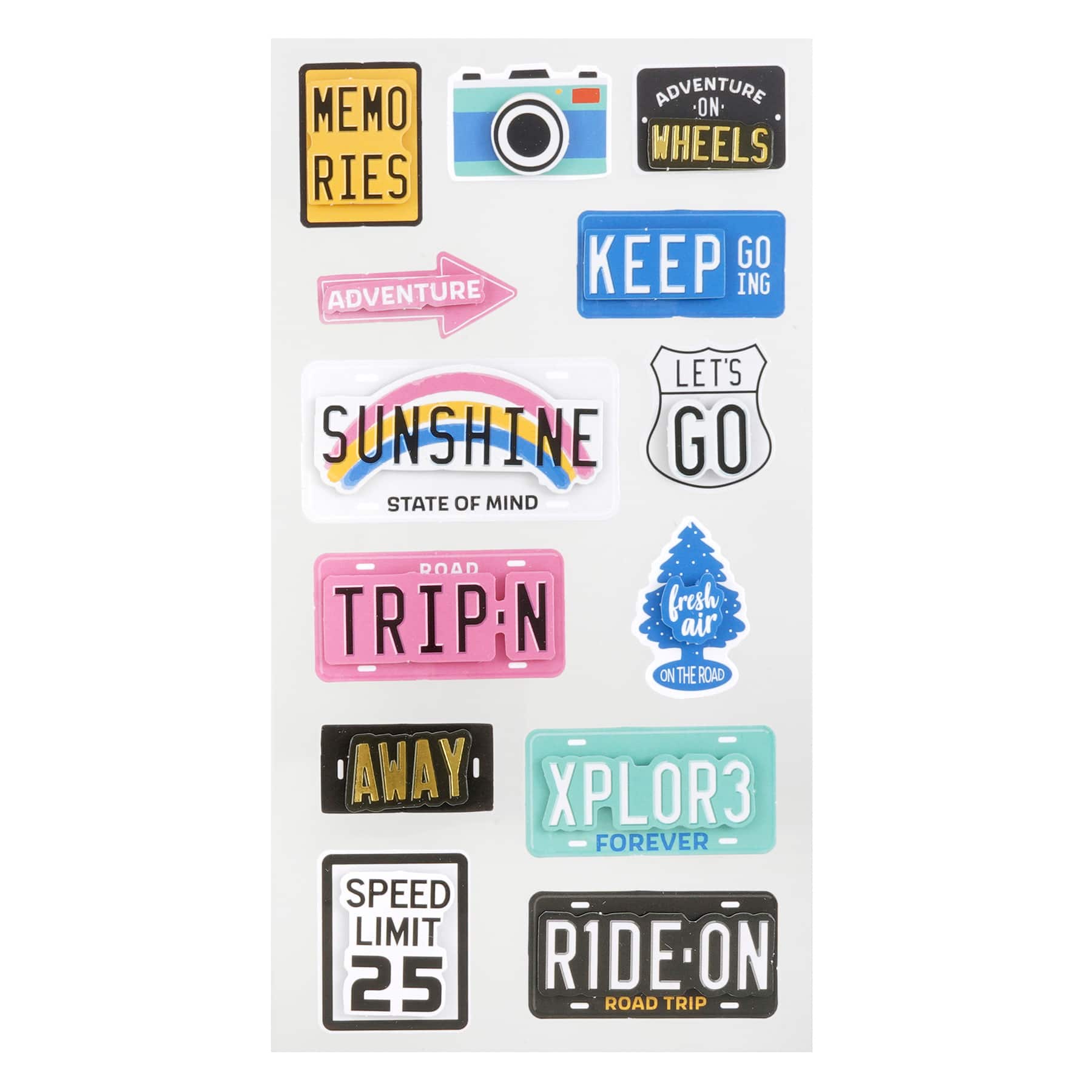 12 Pack: Travel Signs Stickers by Recollections&#x2122;