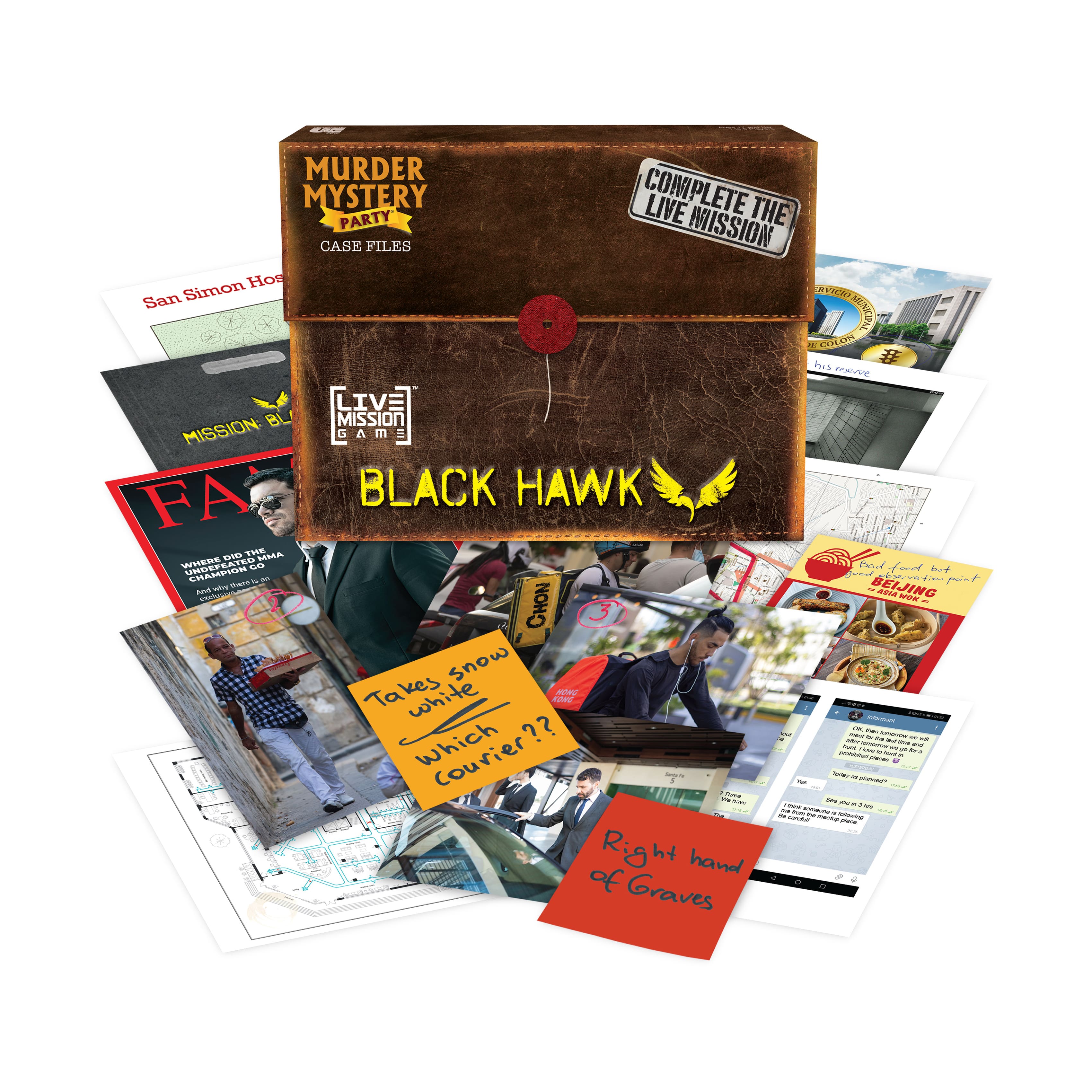 Murder Mystery Party Case Files: Black Hawk Live Mission Game