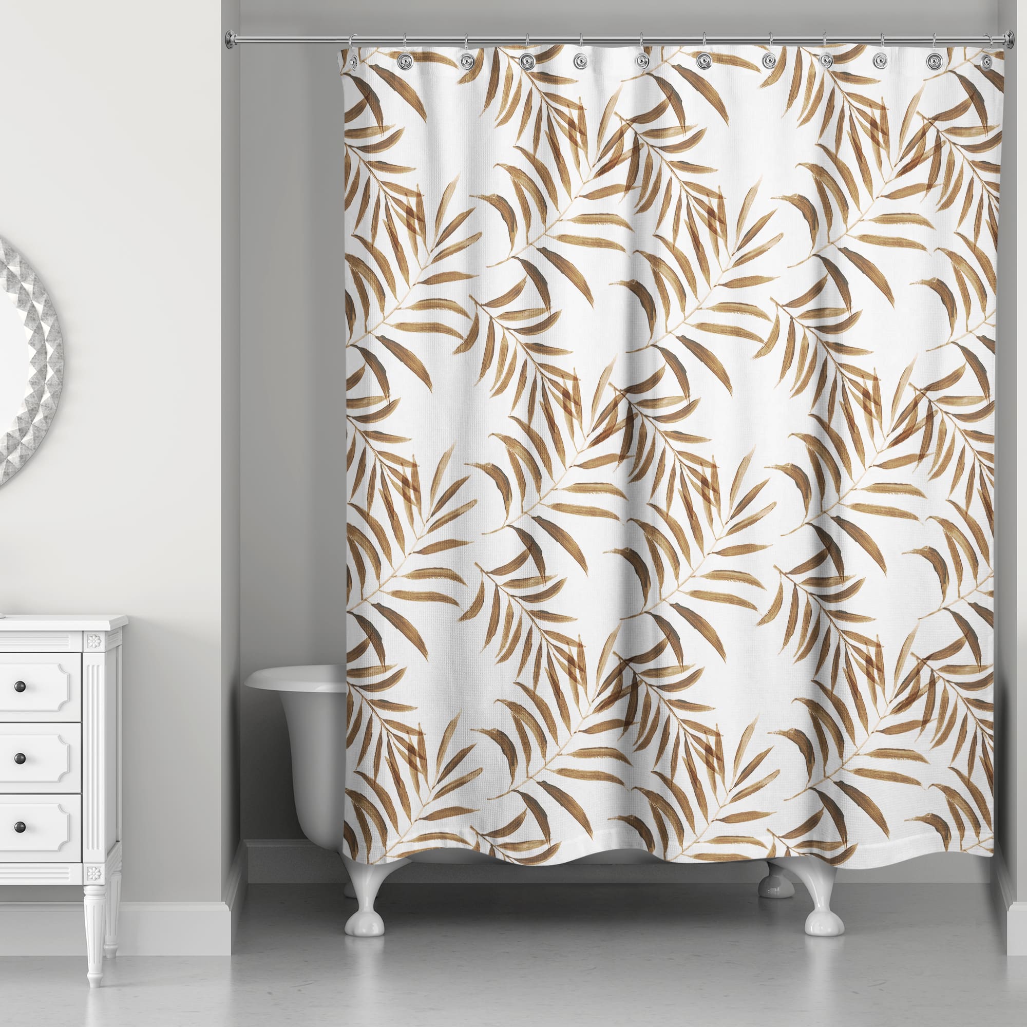 Palm Print Shower Curtain