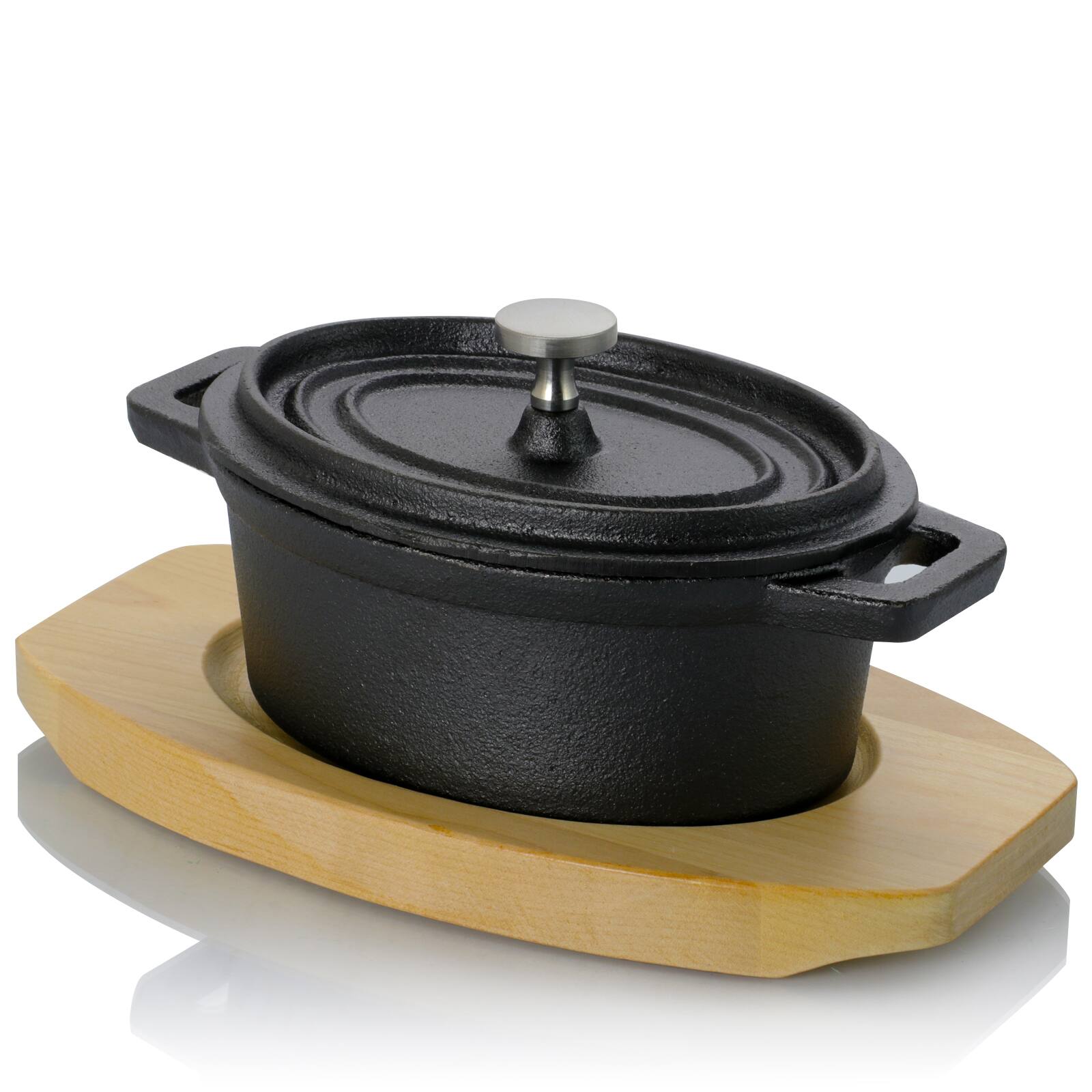 Gibson Home® Campton 0.35qt. Oval Cast Iron Dutch Oven with Base