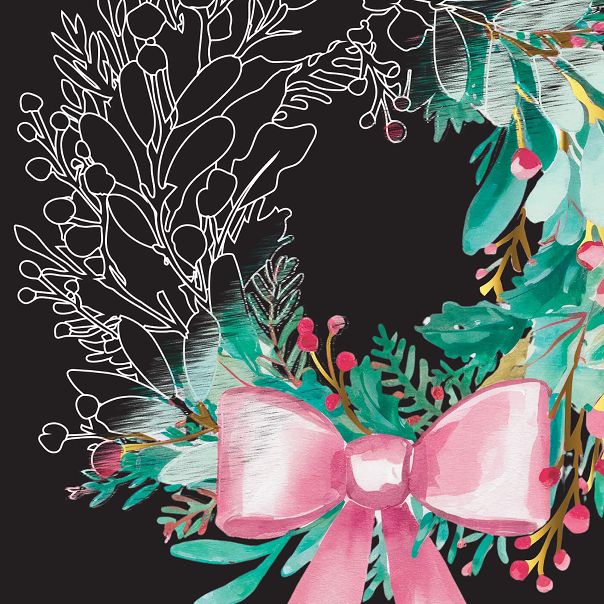 Brea Reese&#x2122; 6&#x22; x 8&#x22; Pastel Christmas Scratch Art Paper Pad