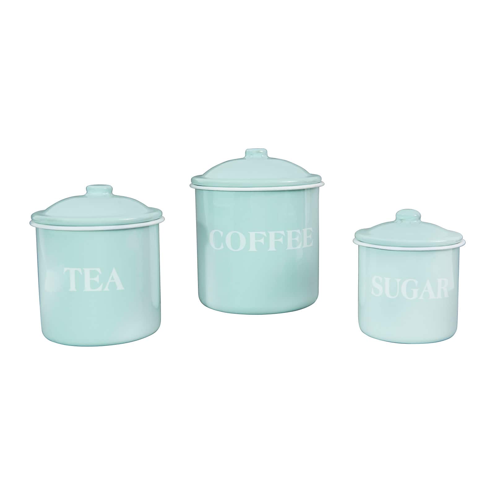 Metal Coffee, Tea & Sugar Containers Set