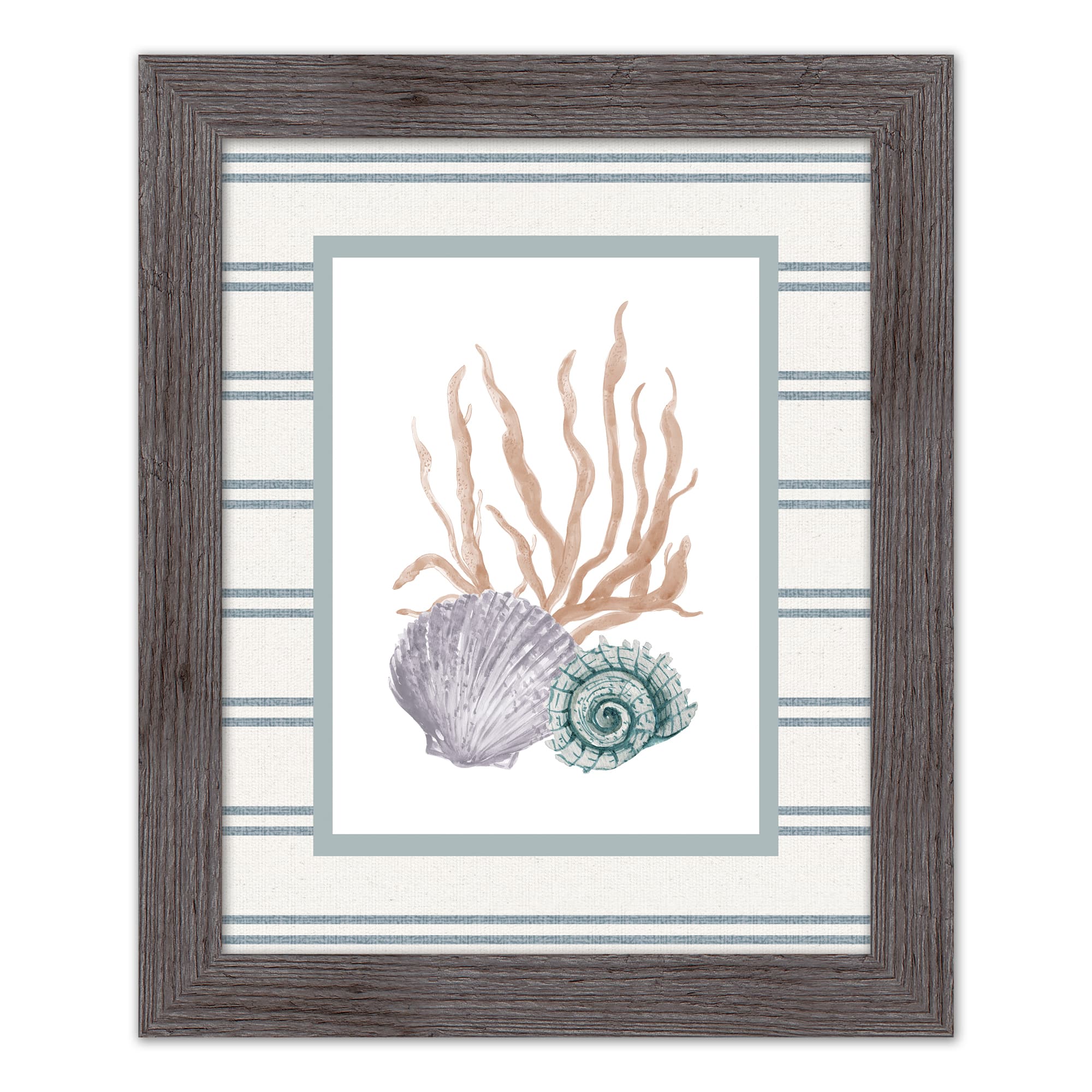 Scallop &#x26; Snail Shell Western Framed Print