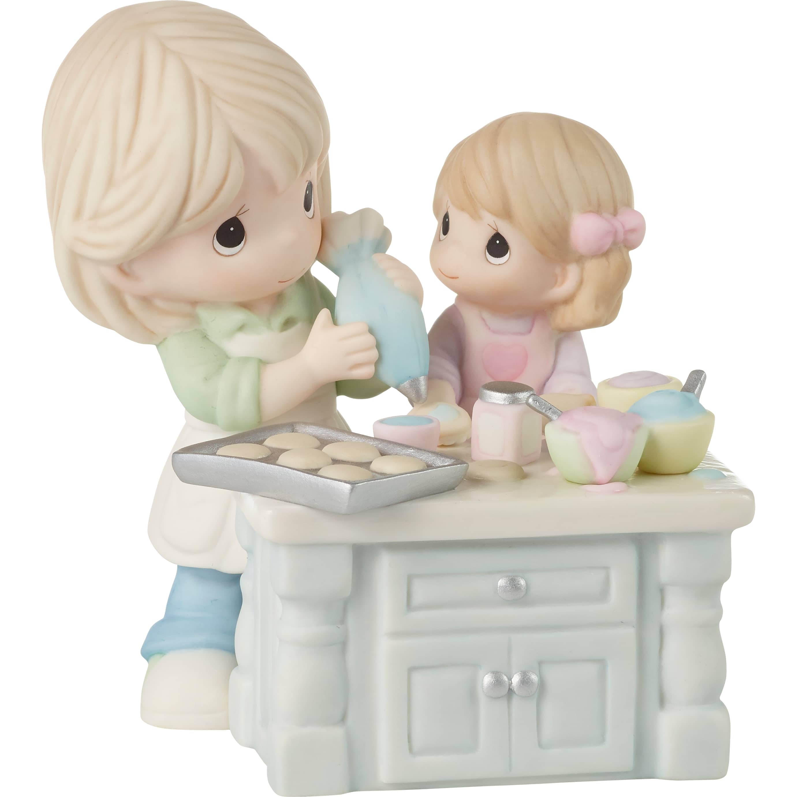 Precious Moments 5&#x22; Grandmas are Moms with Lots of Frosting Bisque Porcelain Figurine
