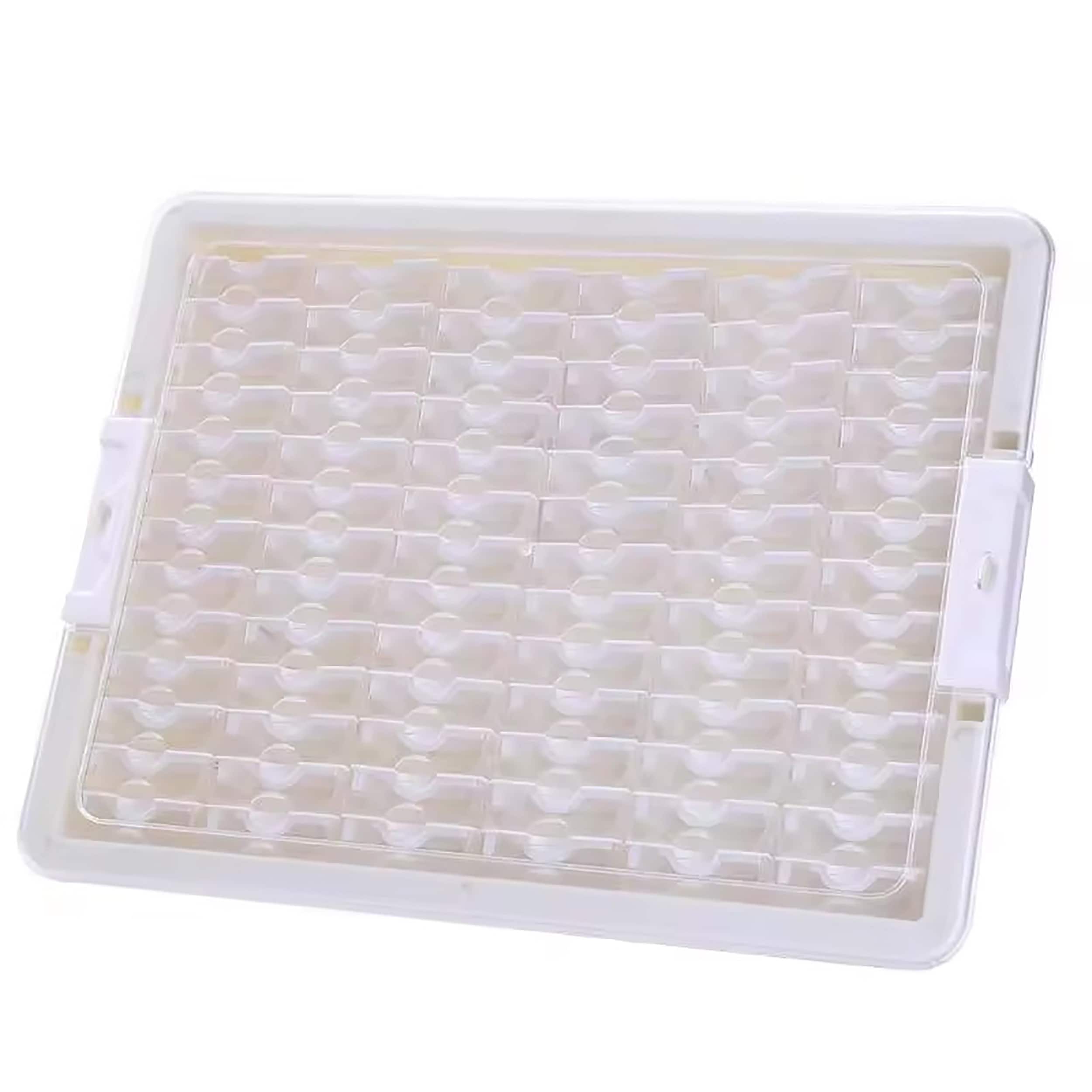 Sparkly Selections White Diamond Storage Box with 78 Compartment Bottles