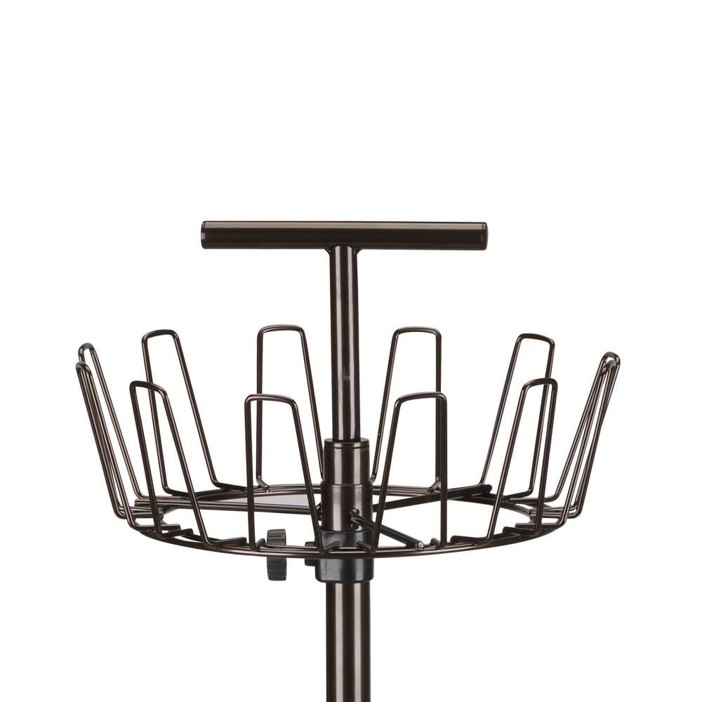 Household Essentials 38" Brown 3-Tier Revolving Shoe Tree