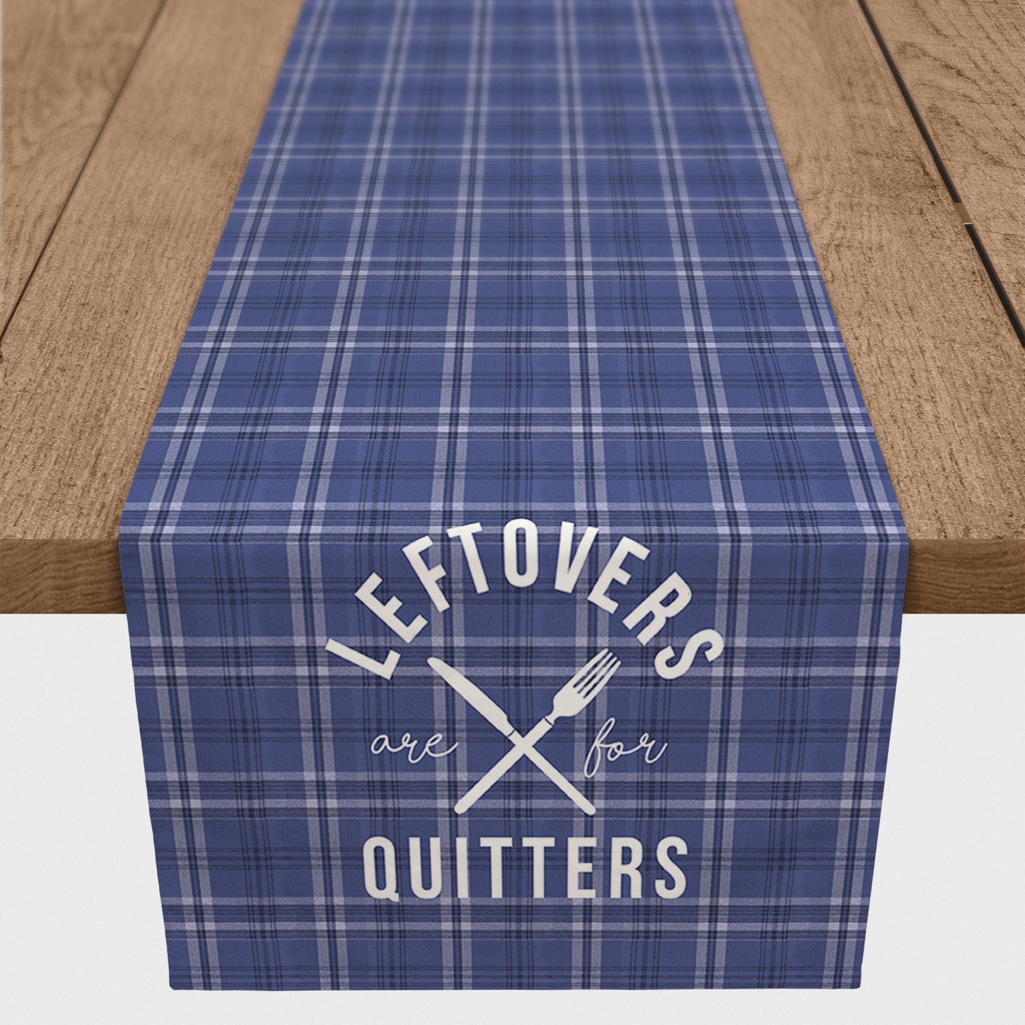 72&#x22; Leftovers Plaid Polyester Twill Table Runner