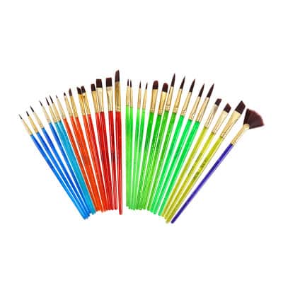 Multi-Purpose 30 Piece Synthetic Brush Set by Craft Smart® | Michaels