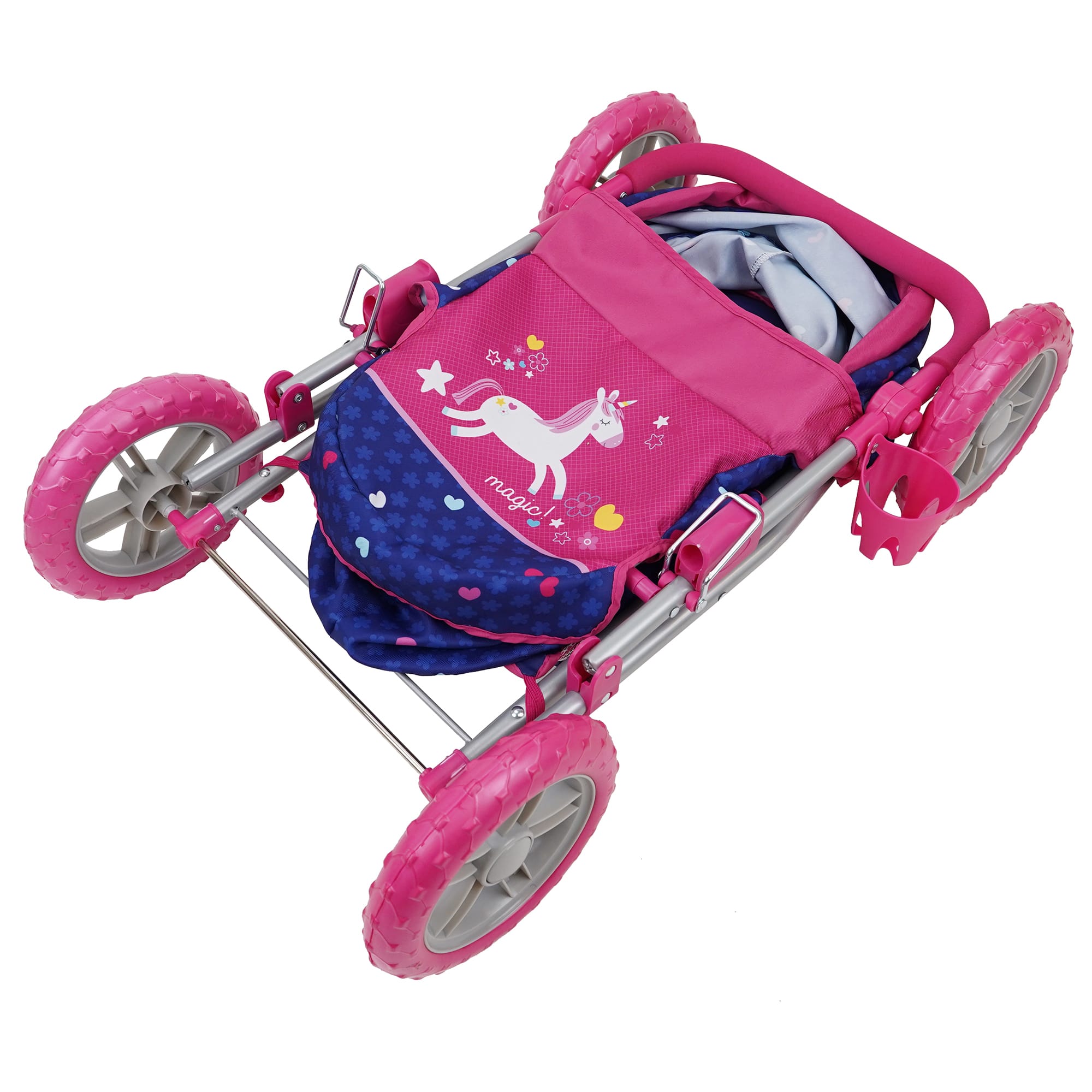 509 Crew Unicorn Doll Pram with Large Wheels