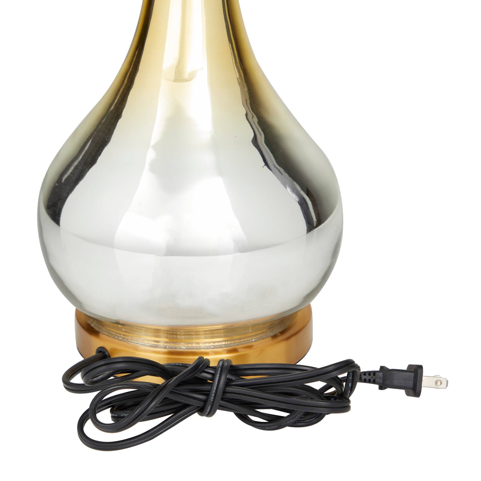 Gold Glass Glam Accent Lamp, 15&#x22; x 15&#x22; x 27&#x22;