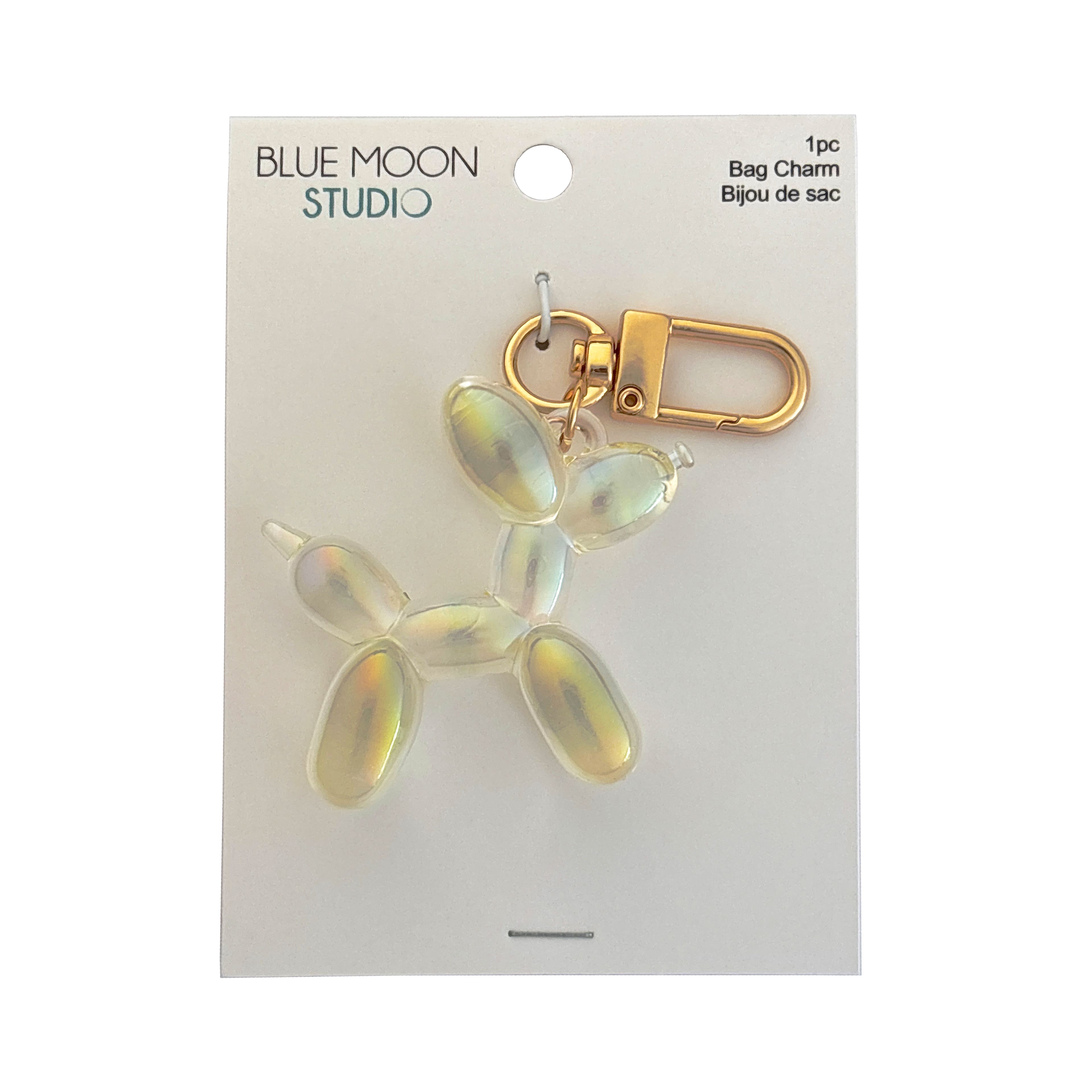 Blue Moon Studio&#x2122; Clear AB Balloon Dog Bag Charm