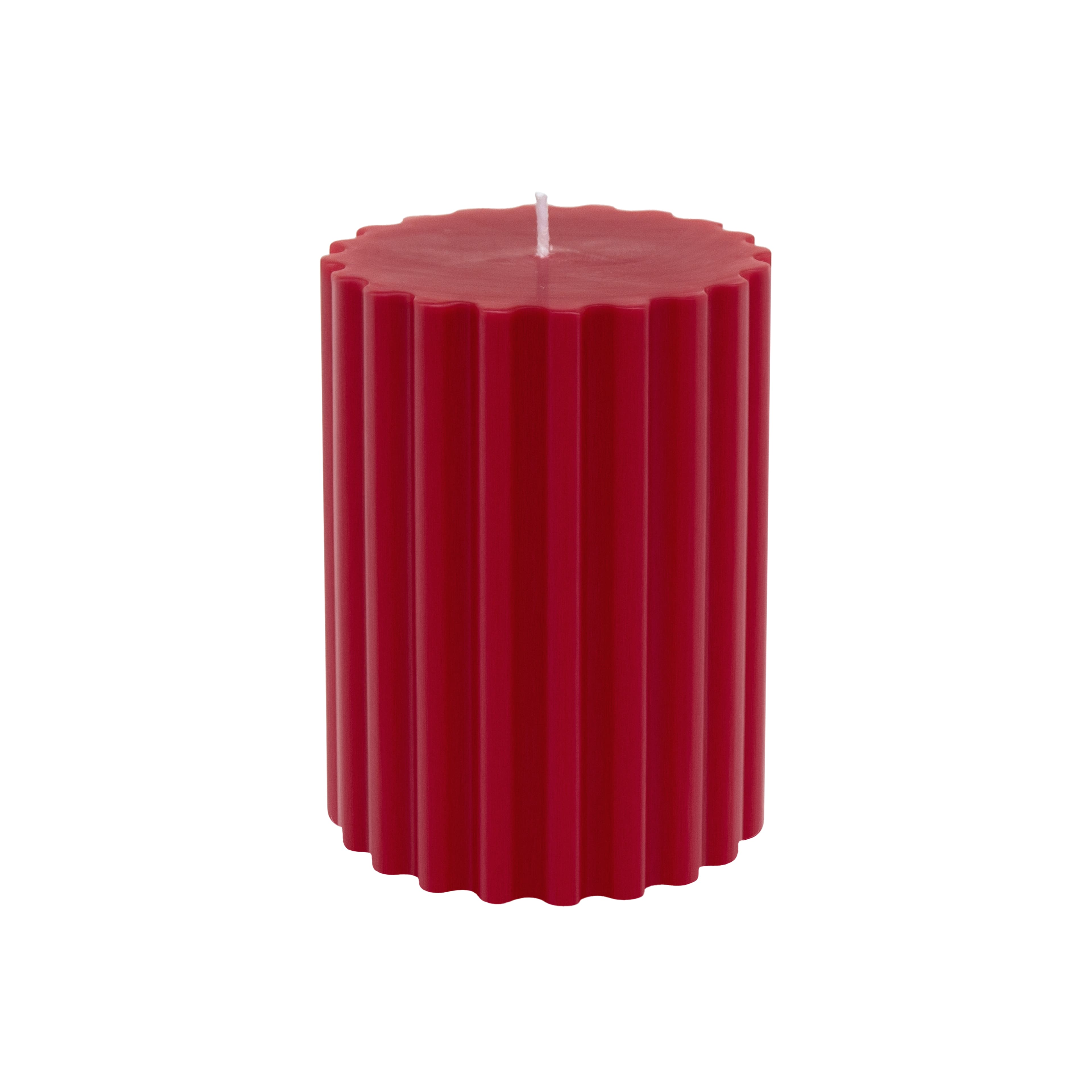 Red with White Bow Sparkling Cider Scented Pillar Candle by Ashland&#xAE;