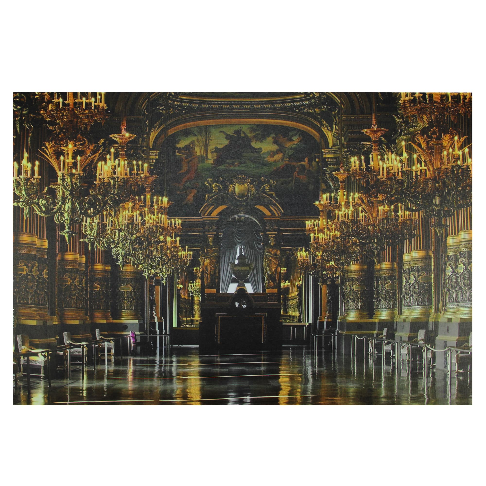 LED Famous Paris Opera House Canvas Wall Art