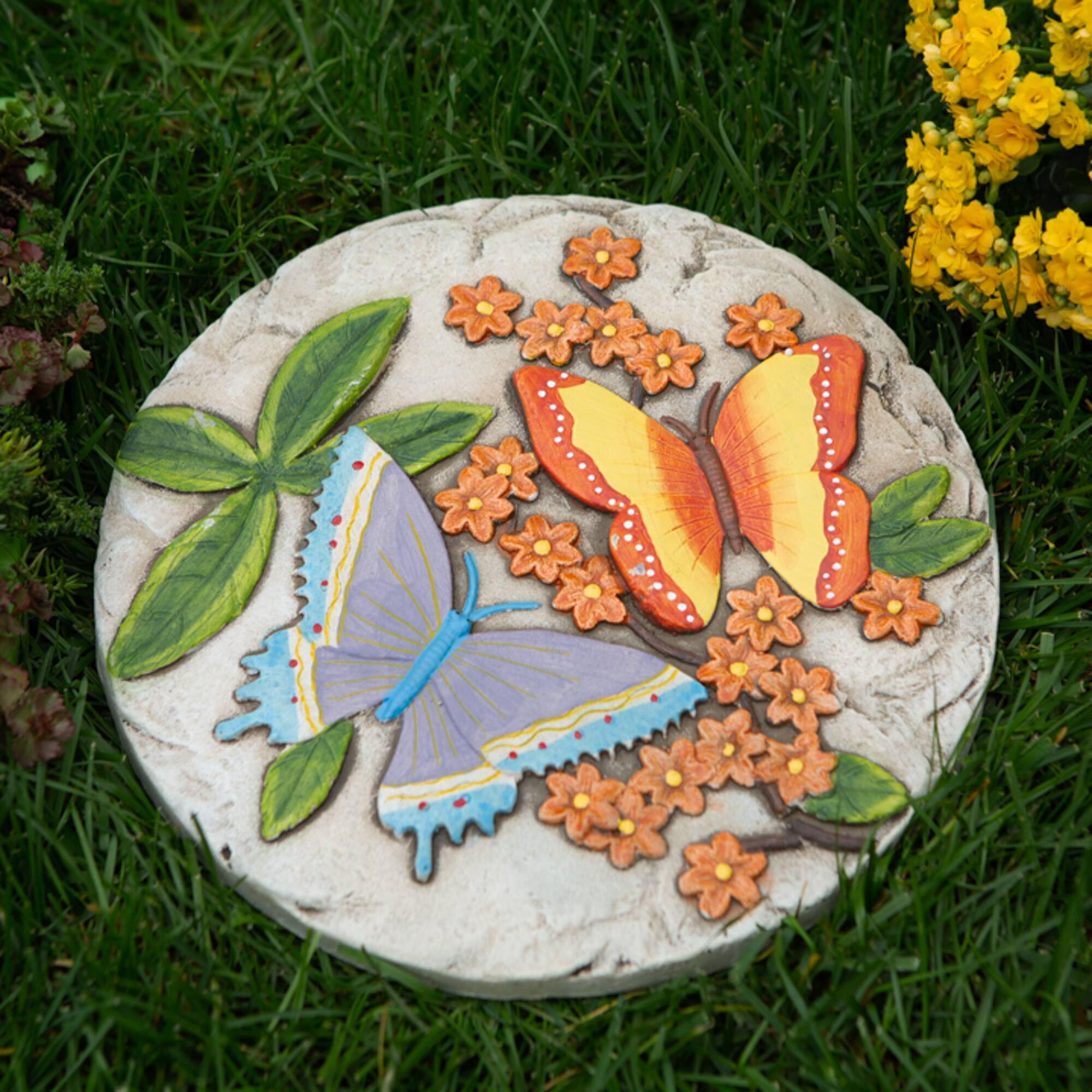 11" Butterflies Outdoor Stepping Stone