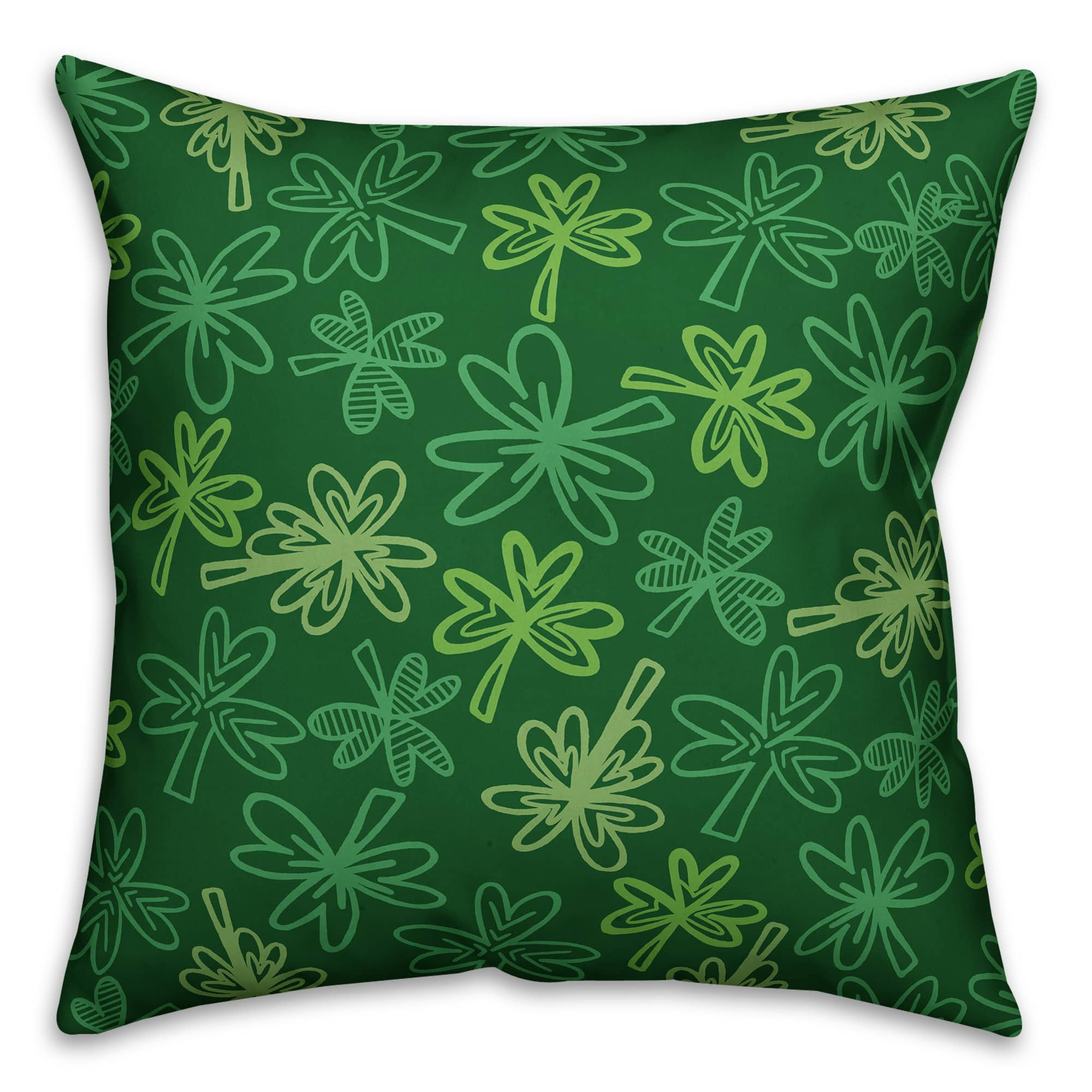 Shamrock Irish Blessing Throw Pillow