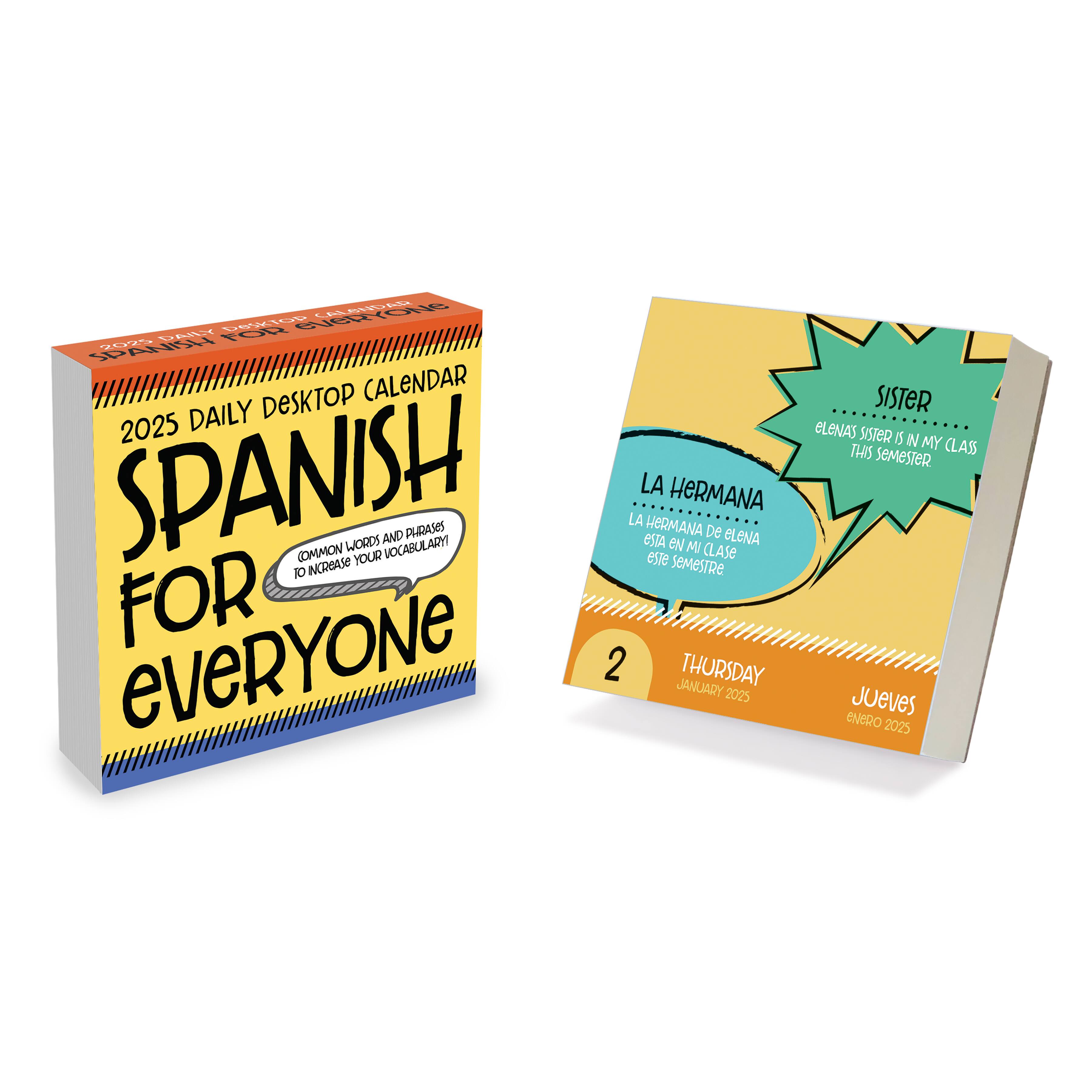 TF Publishing 2025 Spanish Words Daily Desktop Calendar