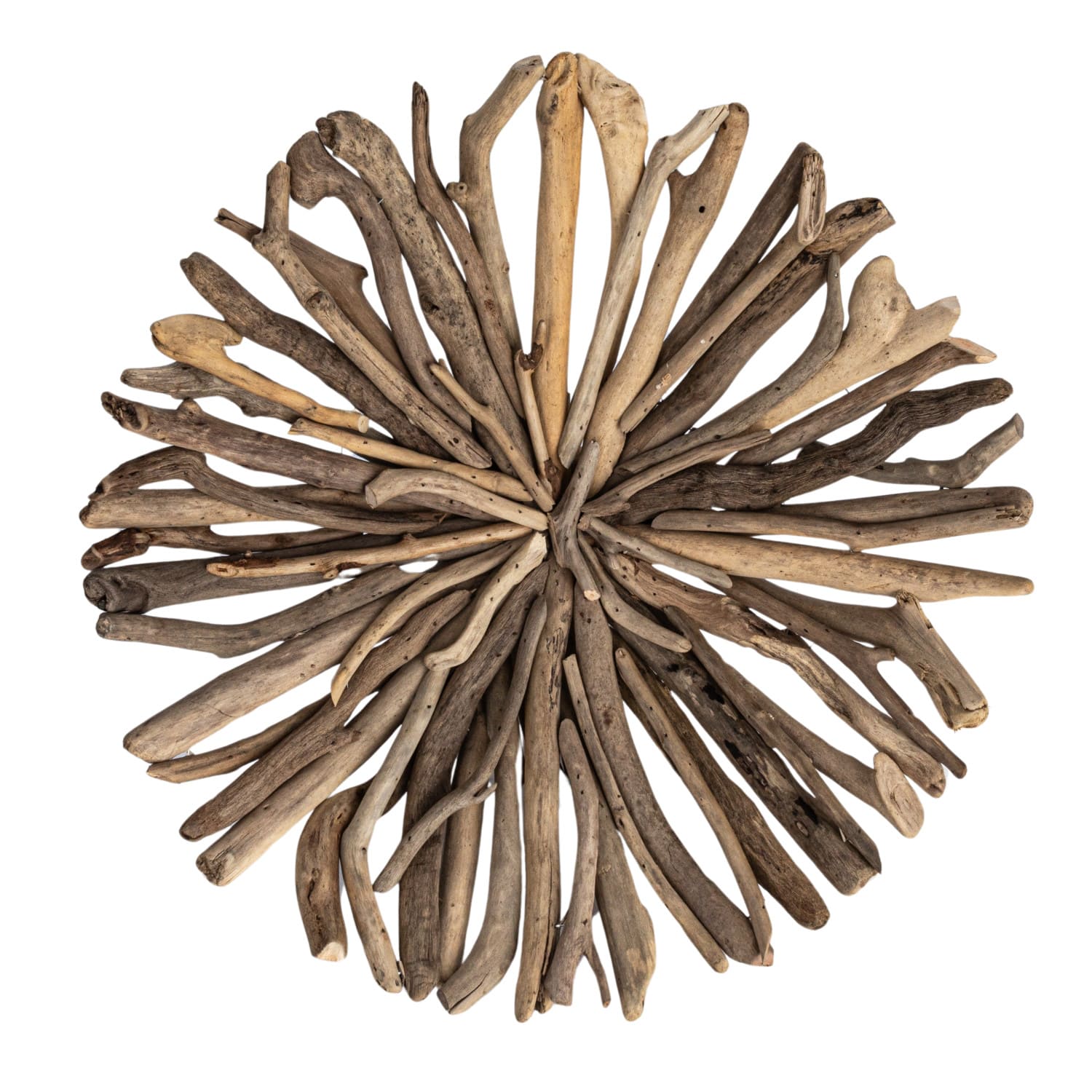 Hello Honey&#xAE; 18&#x22; Natural Round Handmade Driftwood Footed Tray