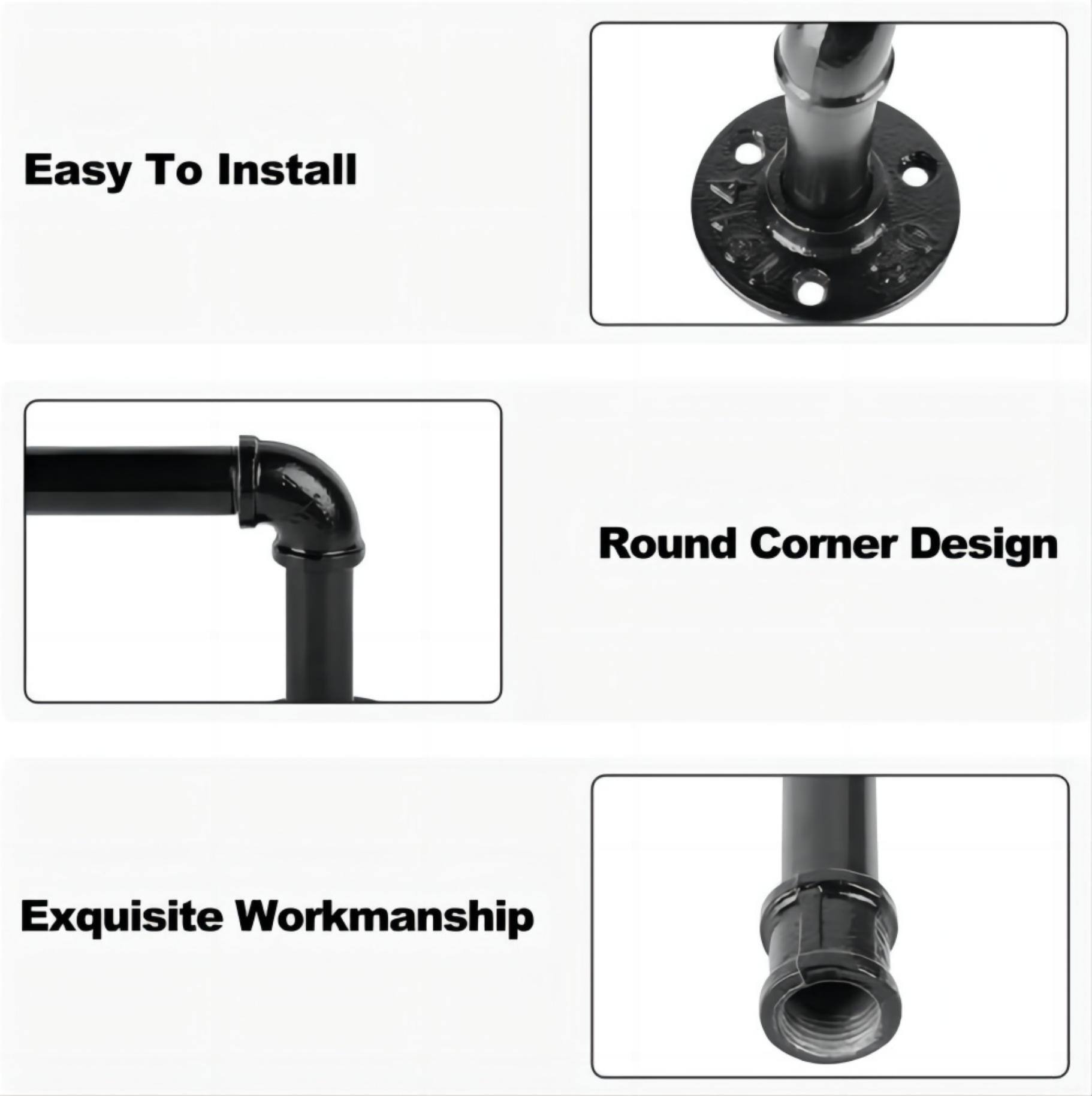 NEX™ 7-Piece Black Wall-Mounted Toilet Paper Roll Holder Set