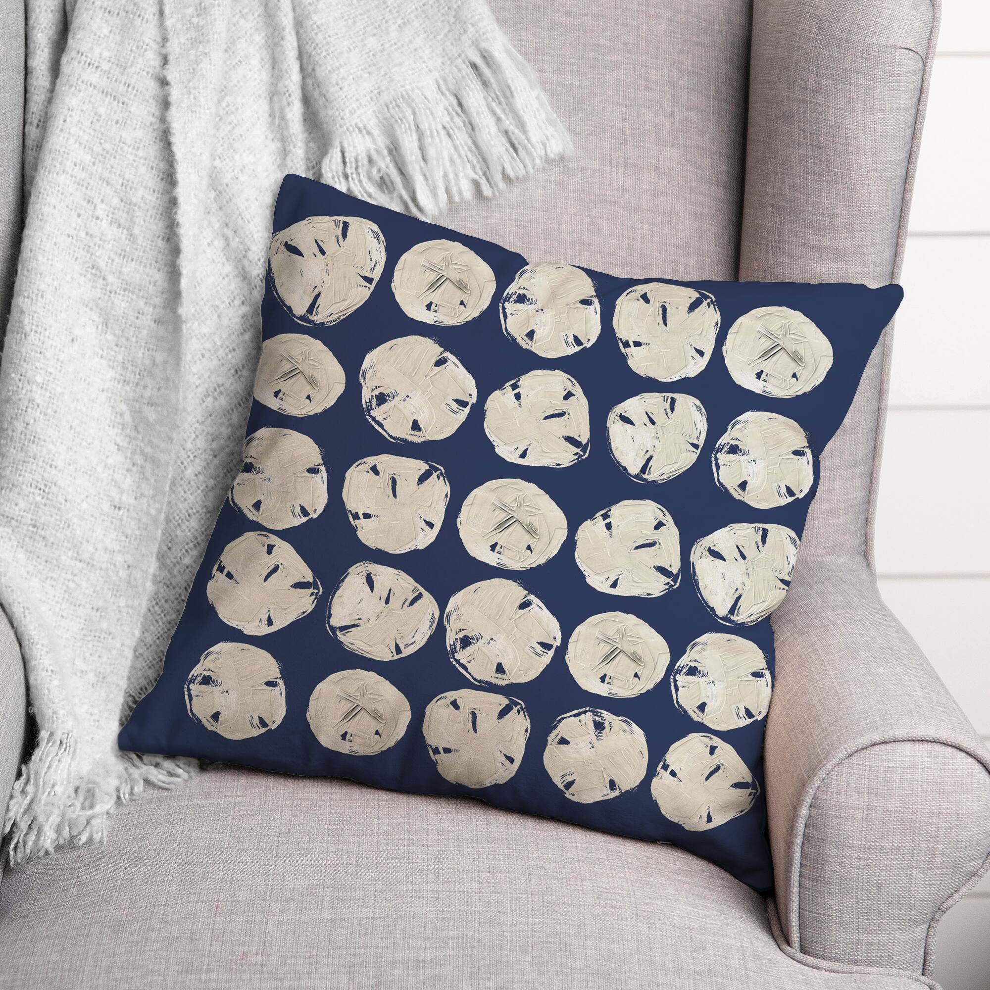 Coastal Sand Dollars Throw Pillow