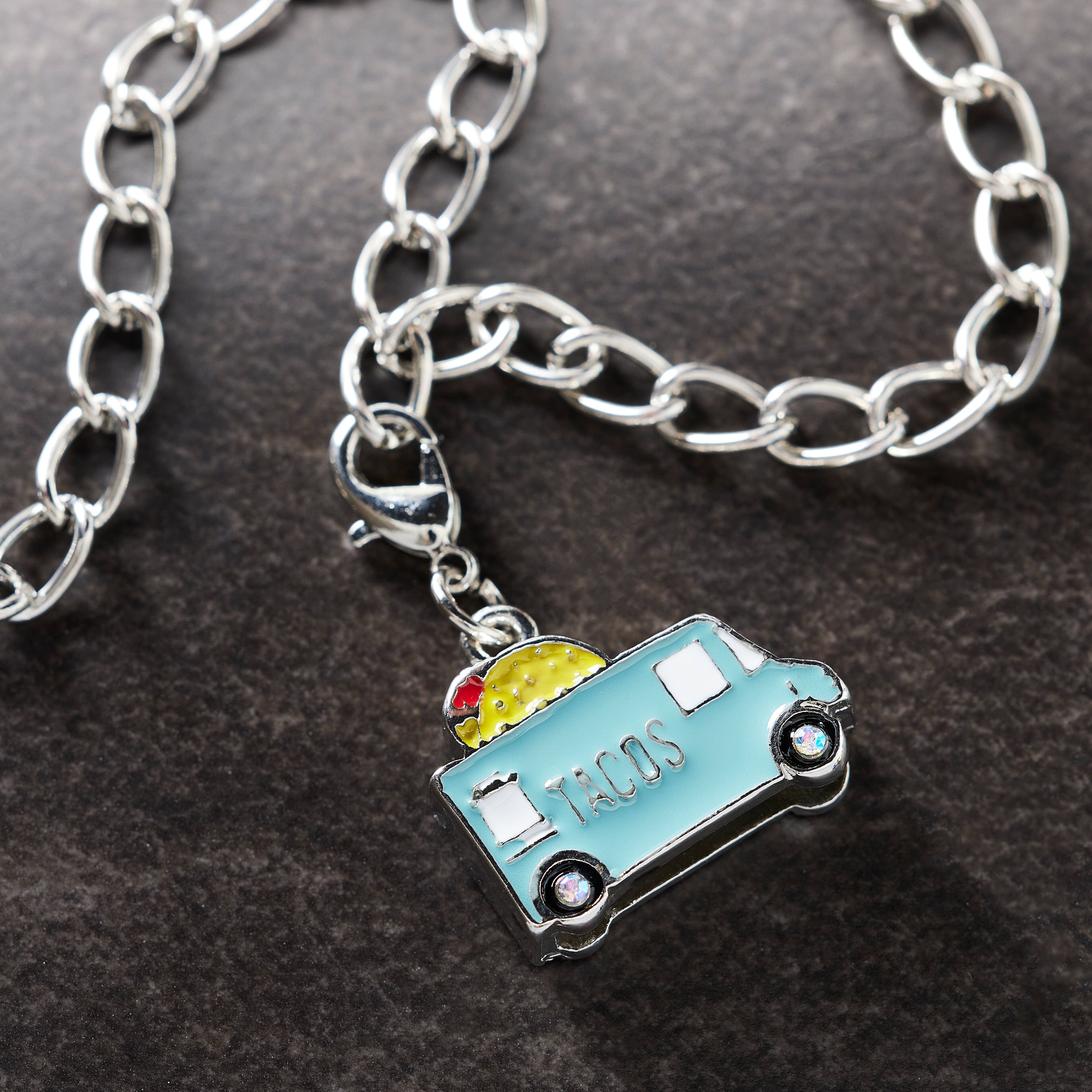 Metal Blue Taco Truck Charm by Bead Landing™