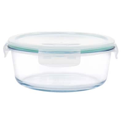 Martha Stewart Round Glass Food Storage Container with Locking Lid ...