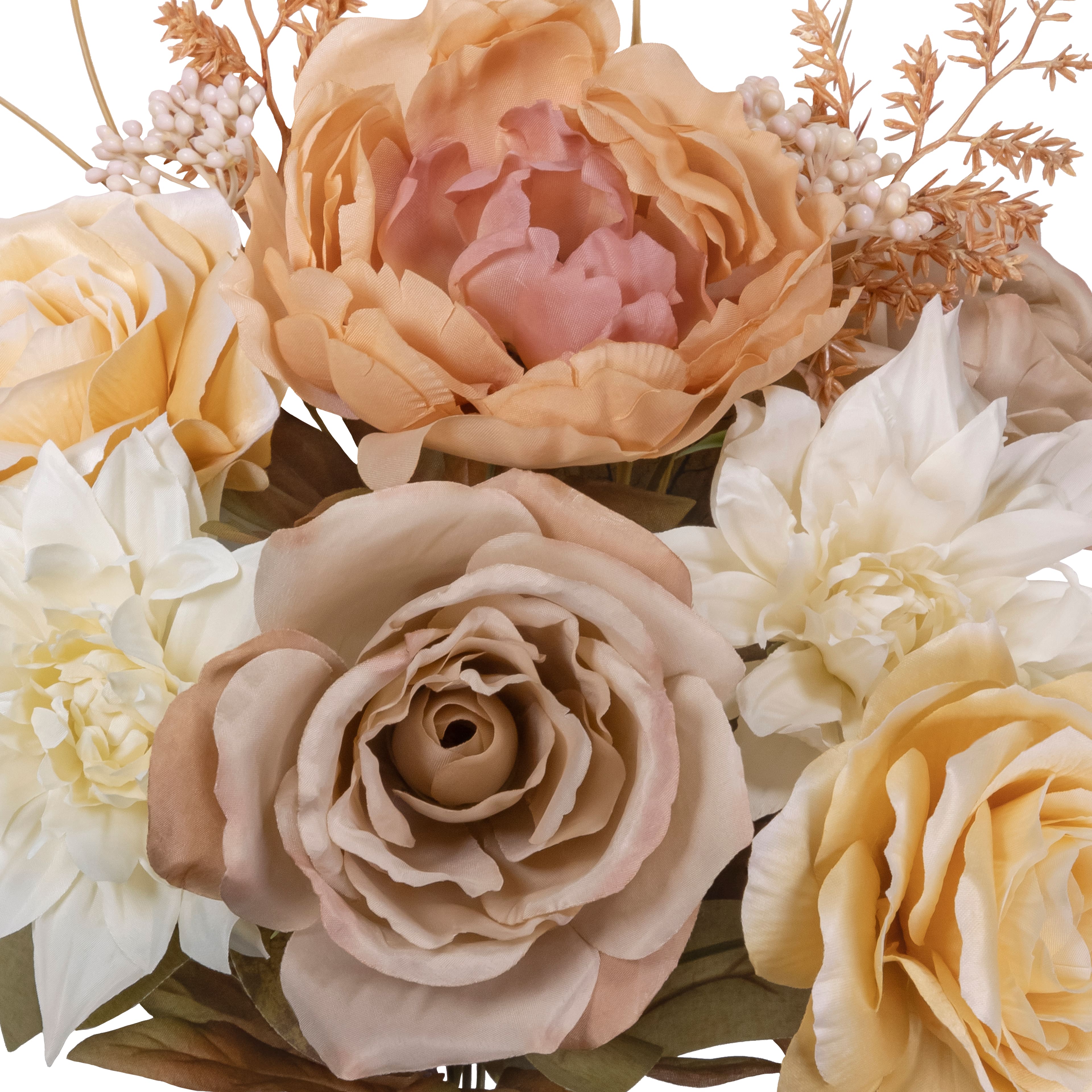17&#x22; Beige Rose &#x26; Dahlia Mixed Bush by Ashland&#xAE;