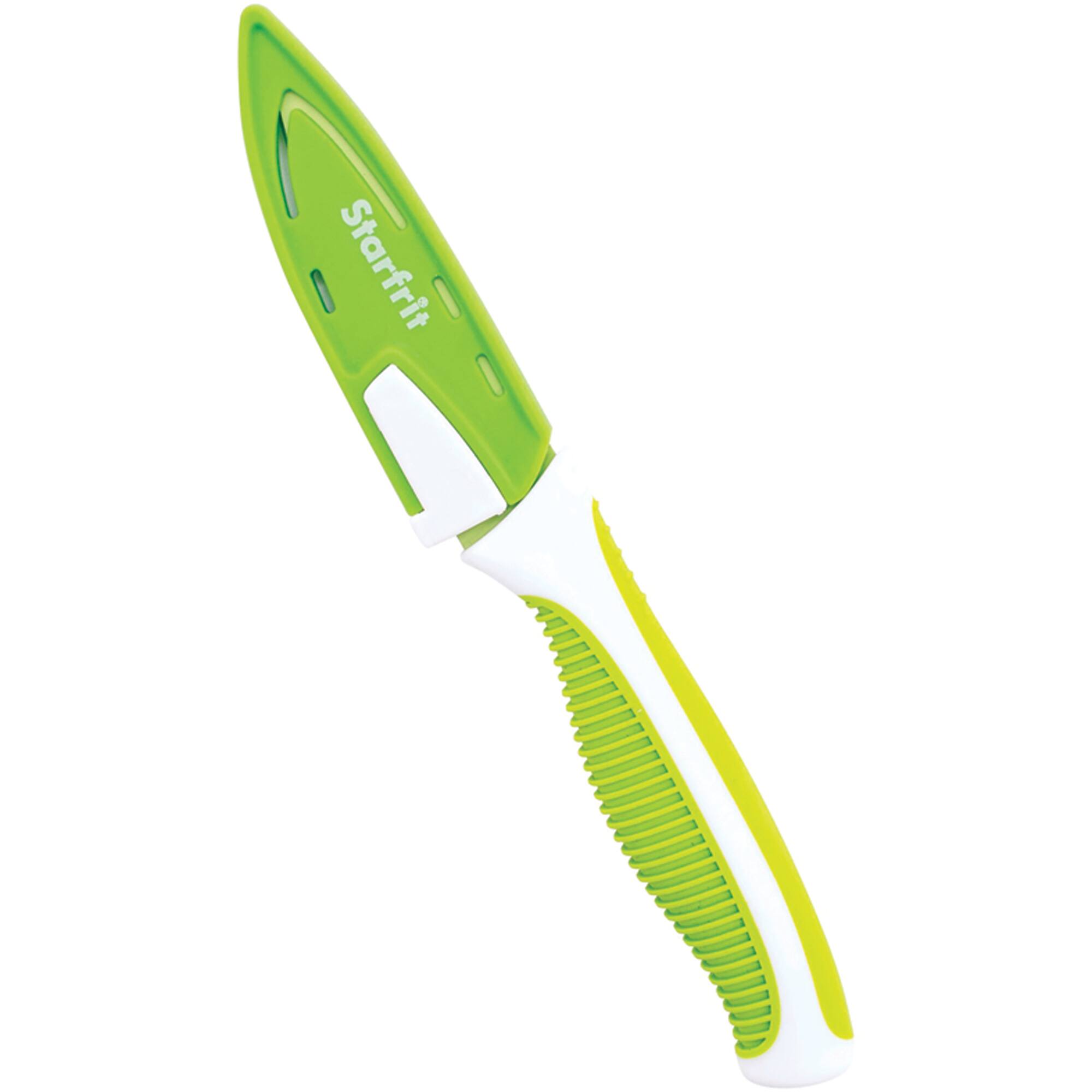Starfrit 3.5&#x22; Green Paring Knife with Integrated Sharpening Sheath