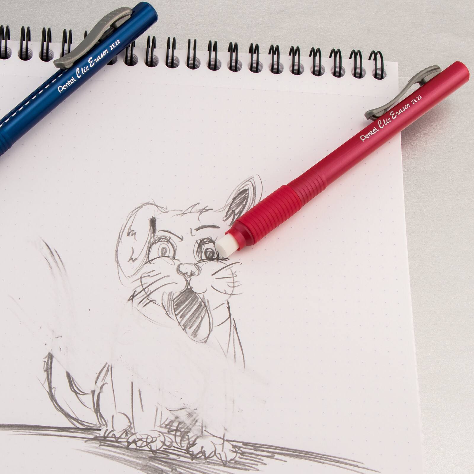Pentel&#xAE; Blue Barrel Clic Eraser