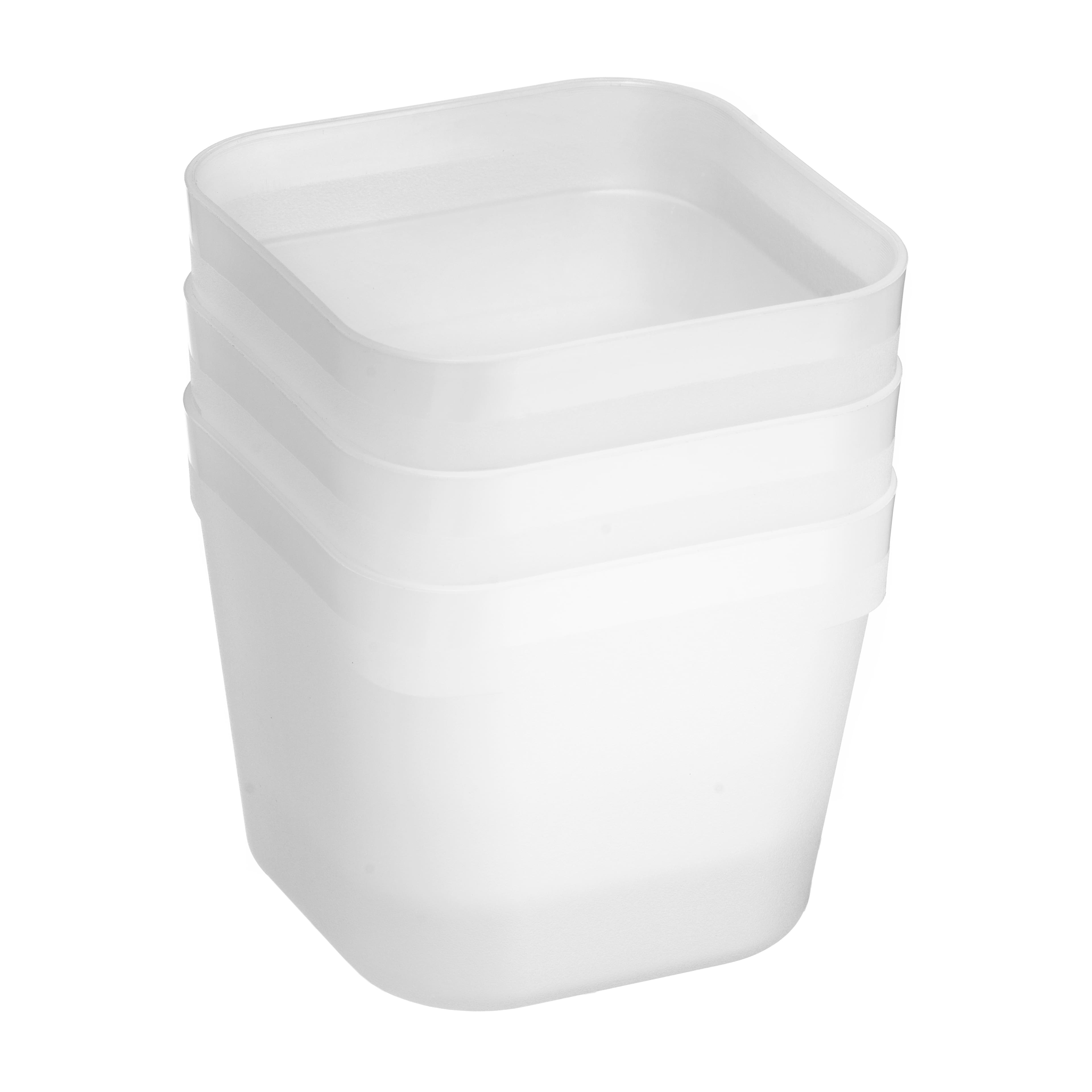 Contenants de rangement blancs de 7,6 cm pour tiroir d’Ordonnez simplement, 3 unités