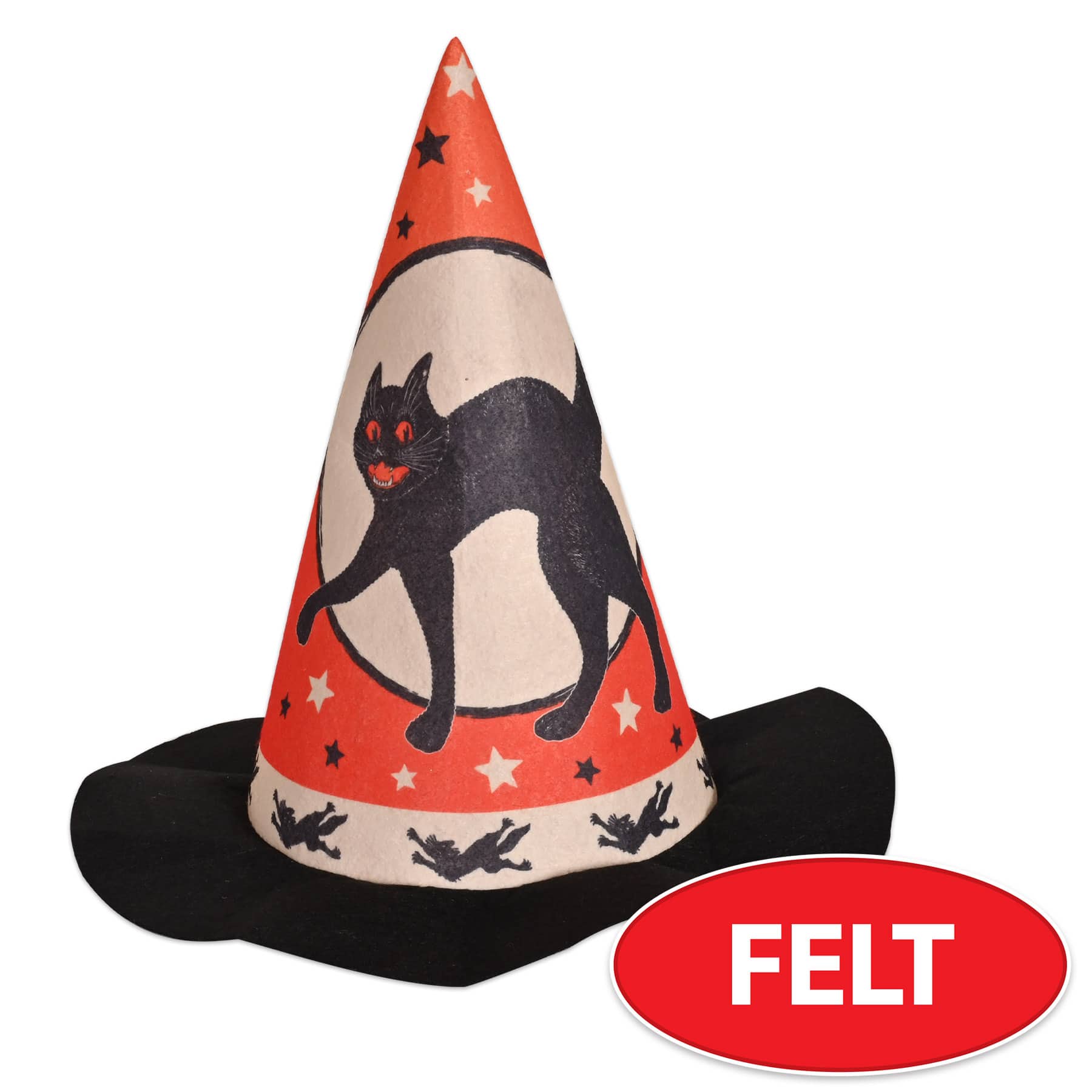 Beistle Vintage Halloween Felt Witch Hats, 3ct.