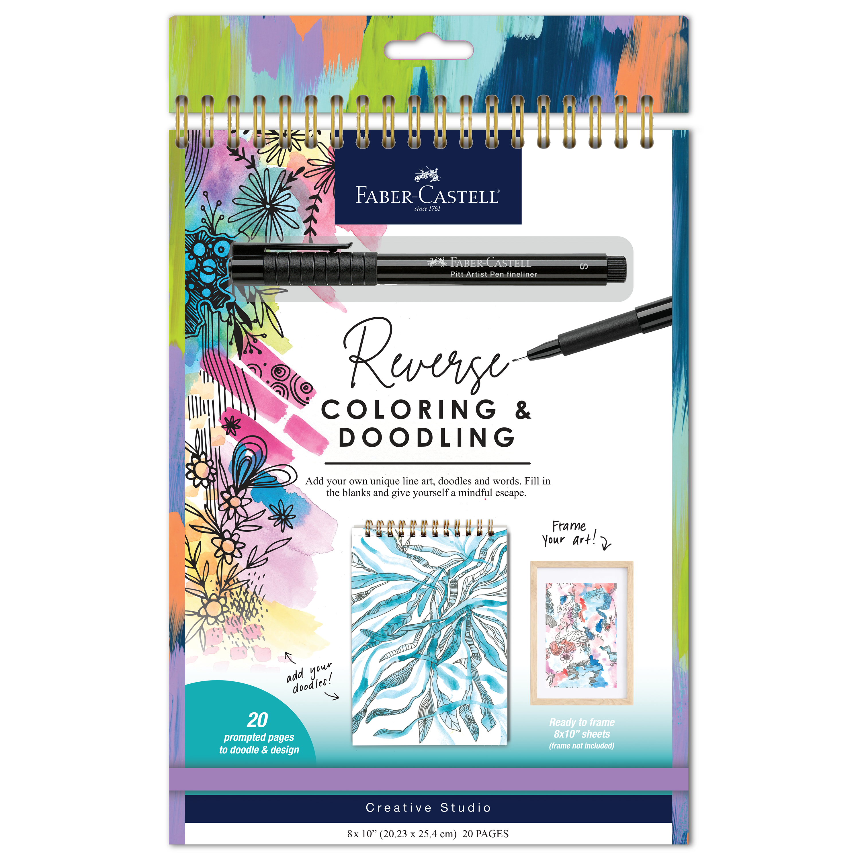 Faber-Castell® Bright Reverse Coloring & Doodling Book