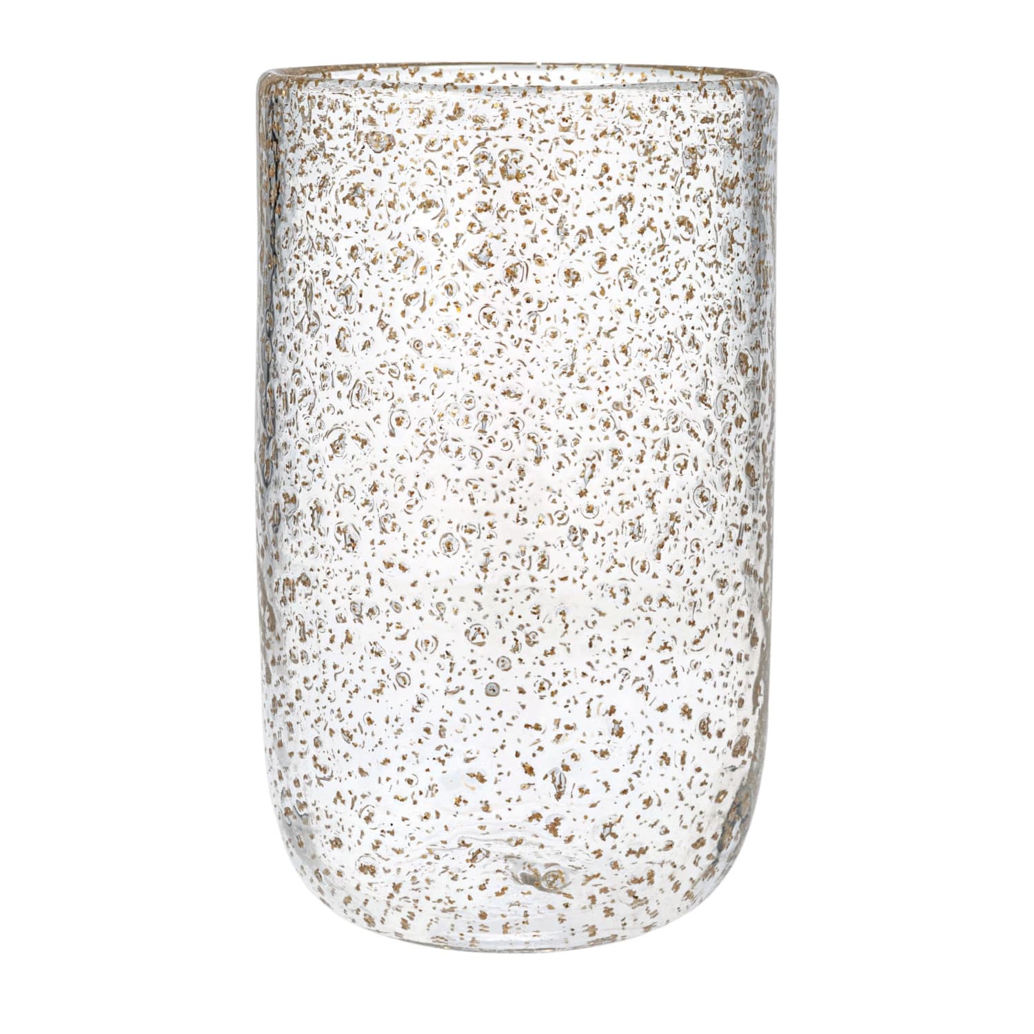 Hello Honey® 12oz. Tall Gold Flecked Clear Drinking Glass